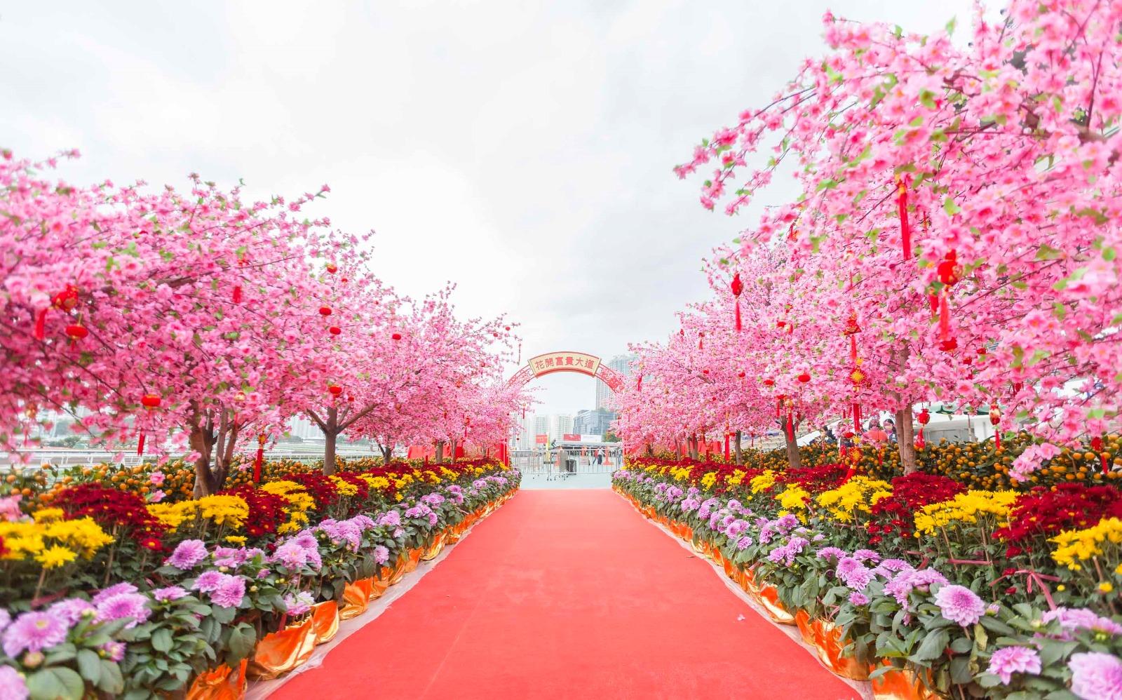 大年初三沙田馬場場內將會設置「富貴吉祥桃花林」。