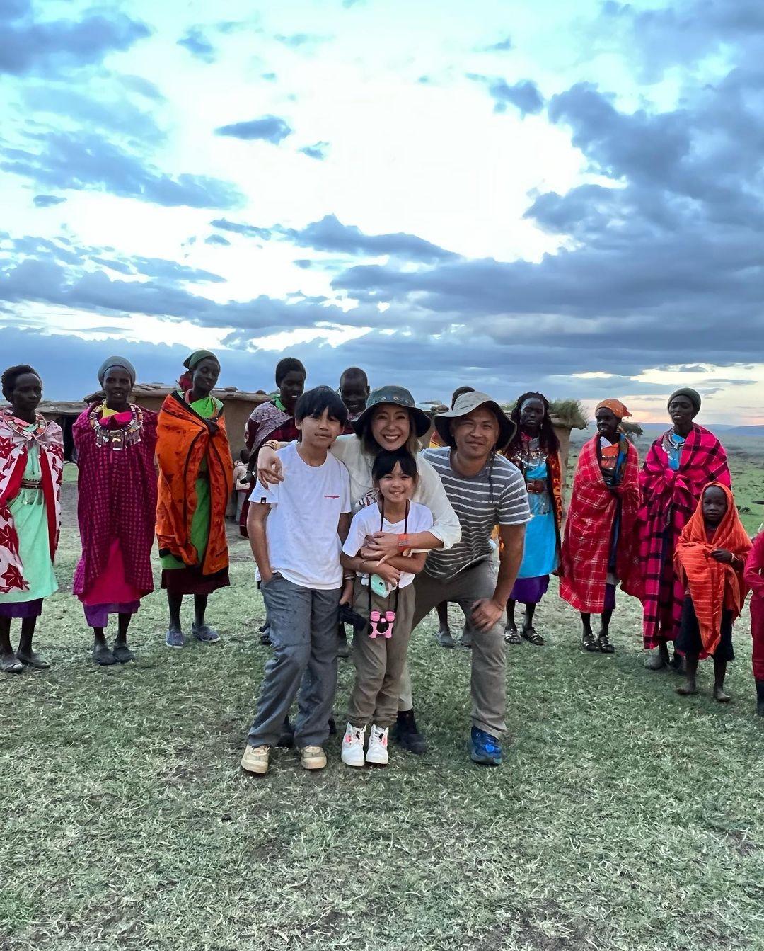 梁芷珮與老公一家4口遊歷大半個非洲。