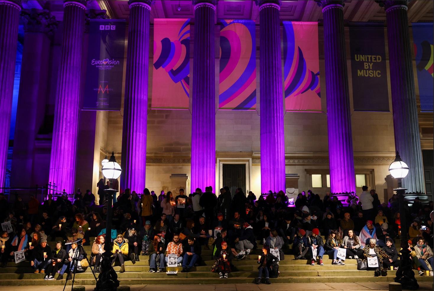 利物浦舉行燭光悼念集會。(路透社)