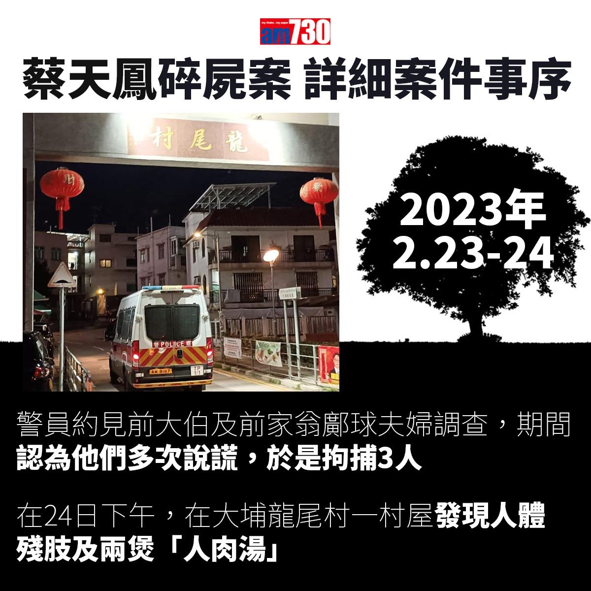 蔡天鳳碎屍案|一文睇清蔡天鳳遇害始末 案件時序一覽