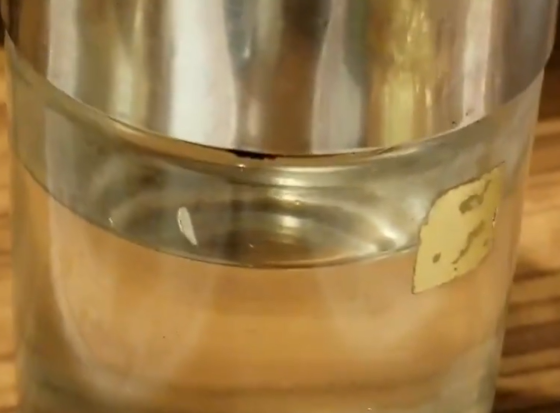 網民發現在醬油樽內有蟲滋生。(影片截圖)