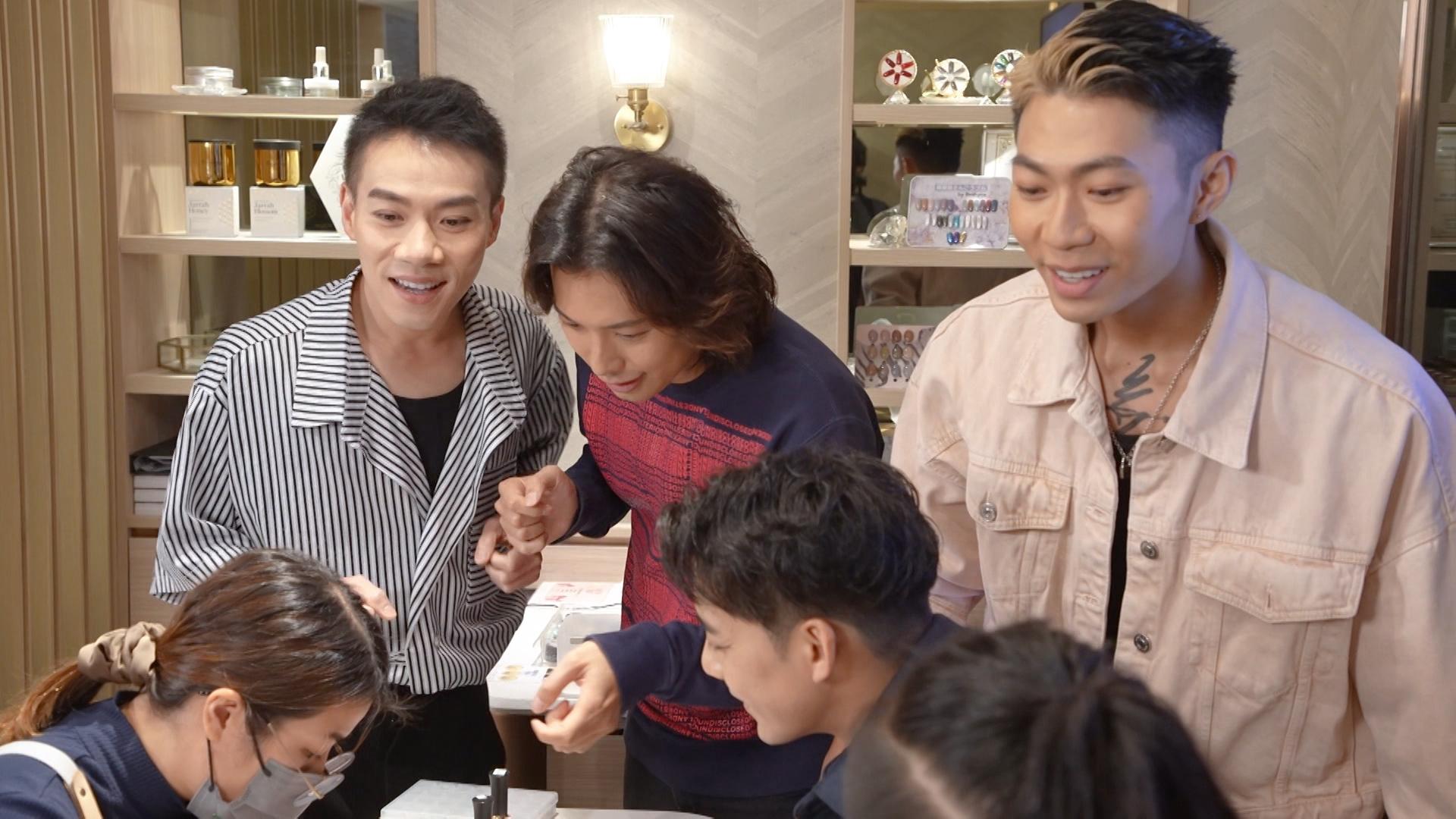 Dickson和王雍泰的精緻的Gel甲造型更令粉紅組非常羨慕