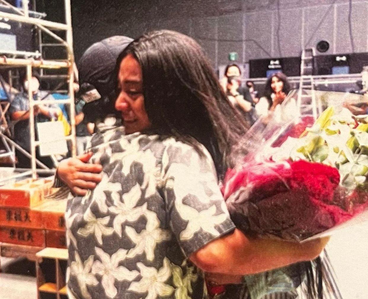 Koki亦貼出電影煞科時的爆喊場面。