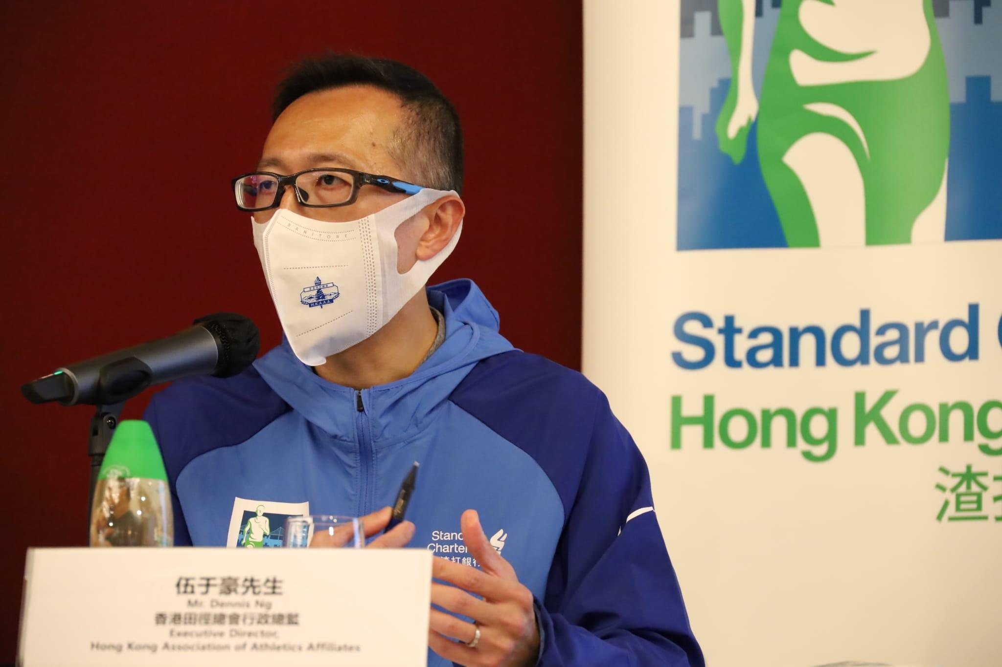 田總行政總監伍于豪指,不希望跑手身穿帶有「政治性」字眼的服飾。(鍾式明攝)