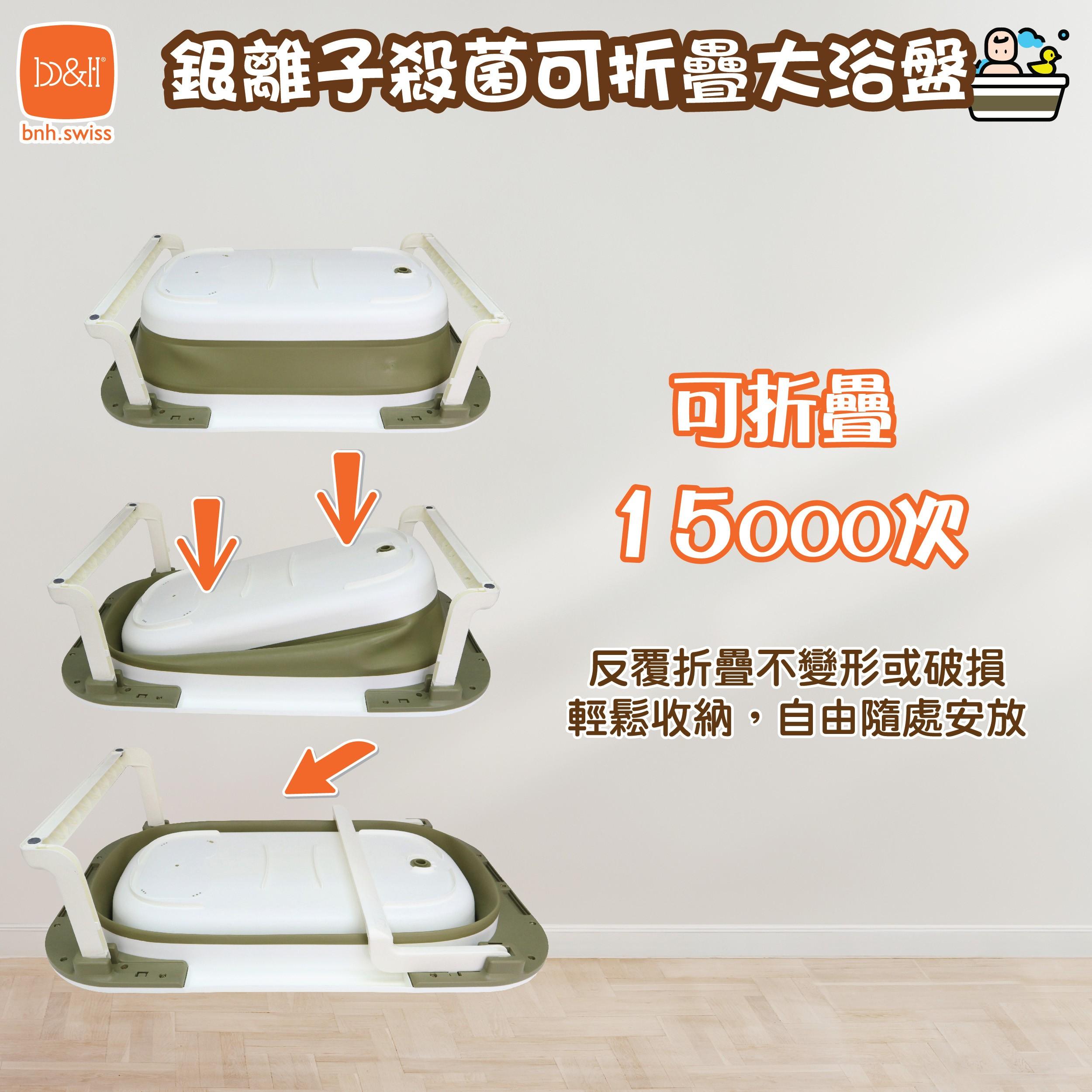 b&h(Swiss)銀離子殺菌可折疊嬰兒大浴盤│攤位:G04-05 原價:$817 場內優惠價:$399