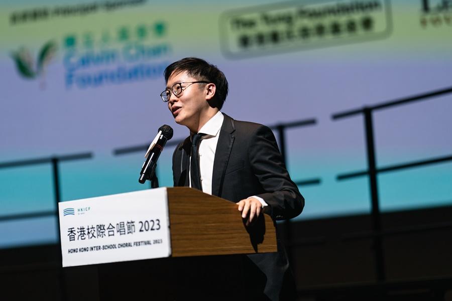 合唱節藝術總監劉灝顯感謝各界鼎力支持。(合唱節圖片)