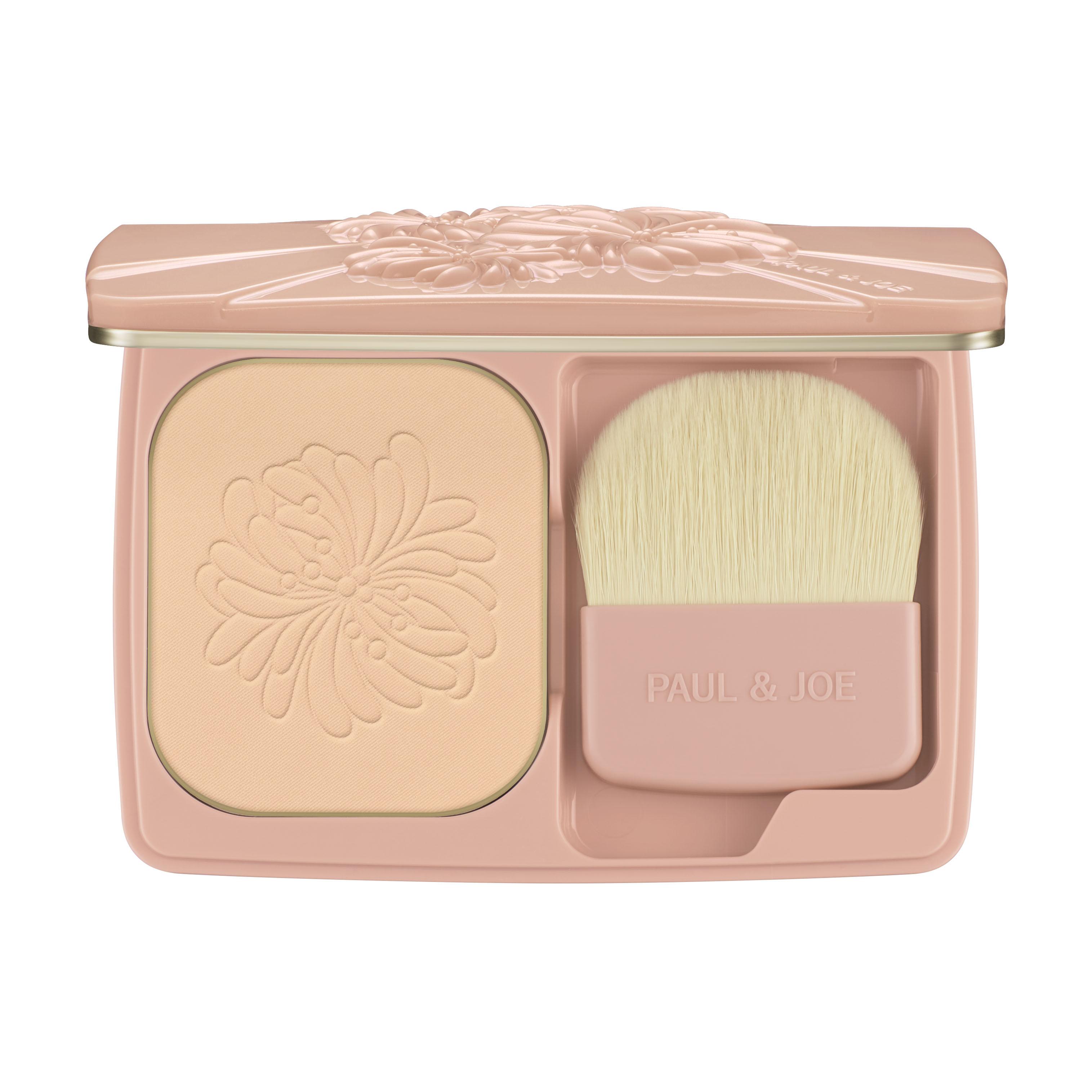 除口罩後的底妝推介|PAUL & JOE 光透柔肌粉餅 粉餅、粉盒及粉餅掃 $390