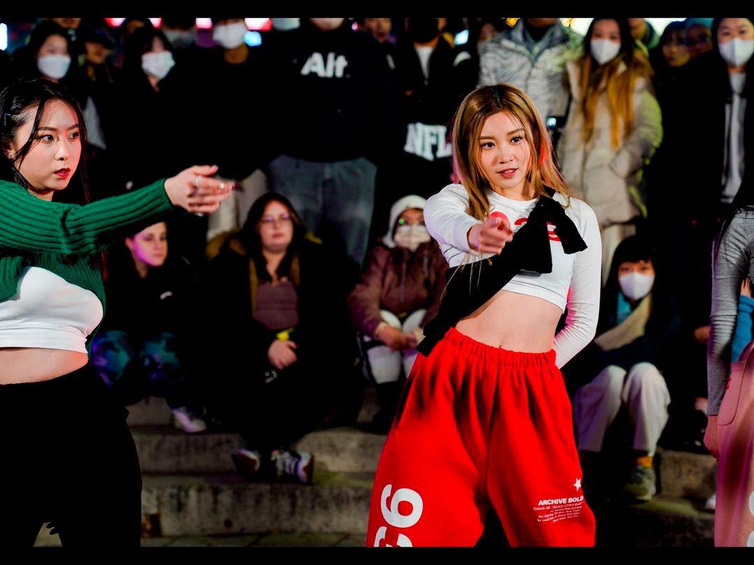 Candy在韓國弘大跳舞,被網民捕獲。(ig@yspd.art)