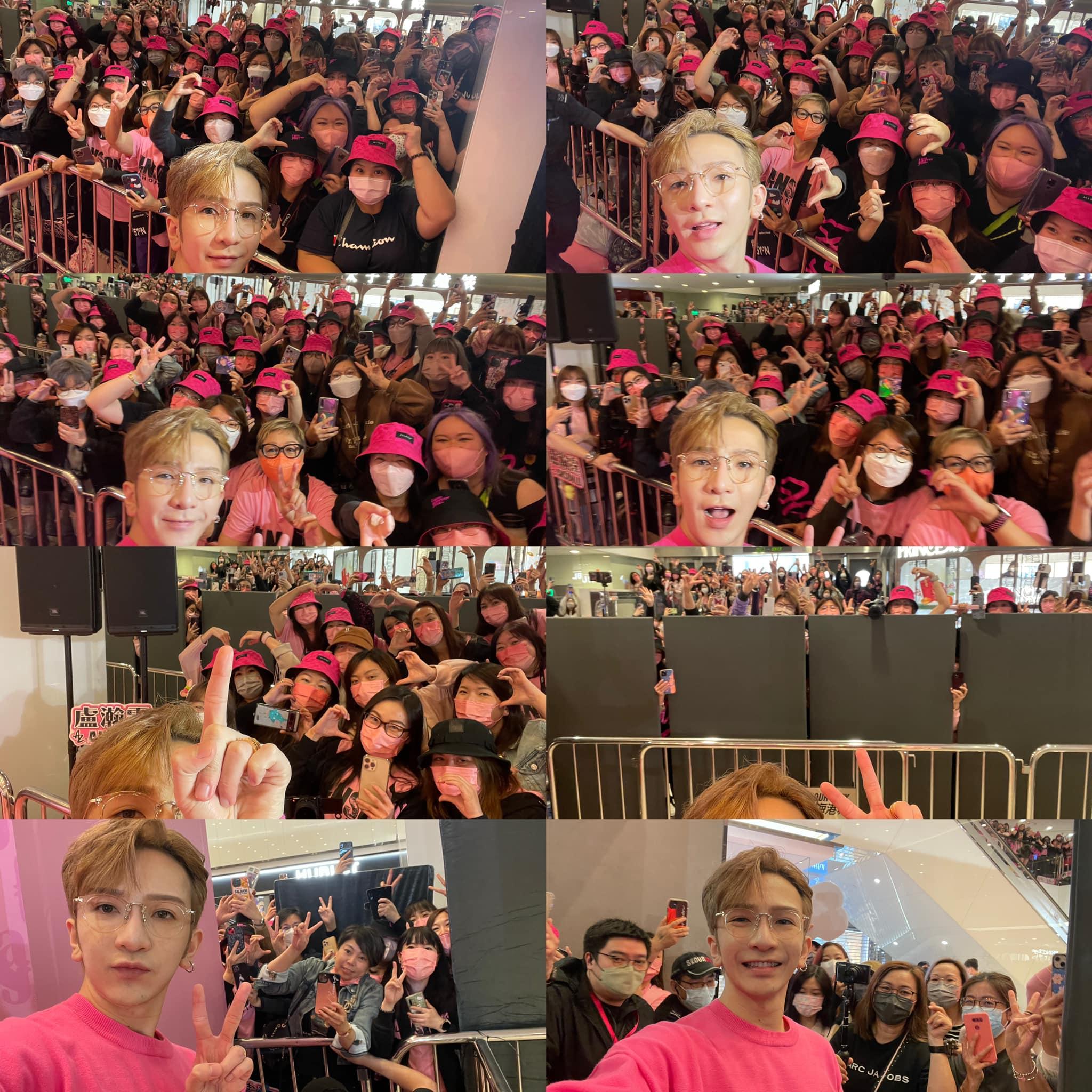 Anson Lo在「Our First Date」活動,自拍與粉絲合照。(IG圖片)