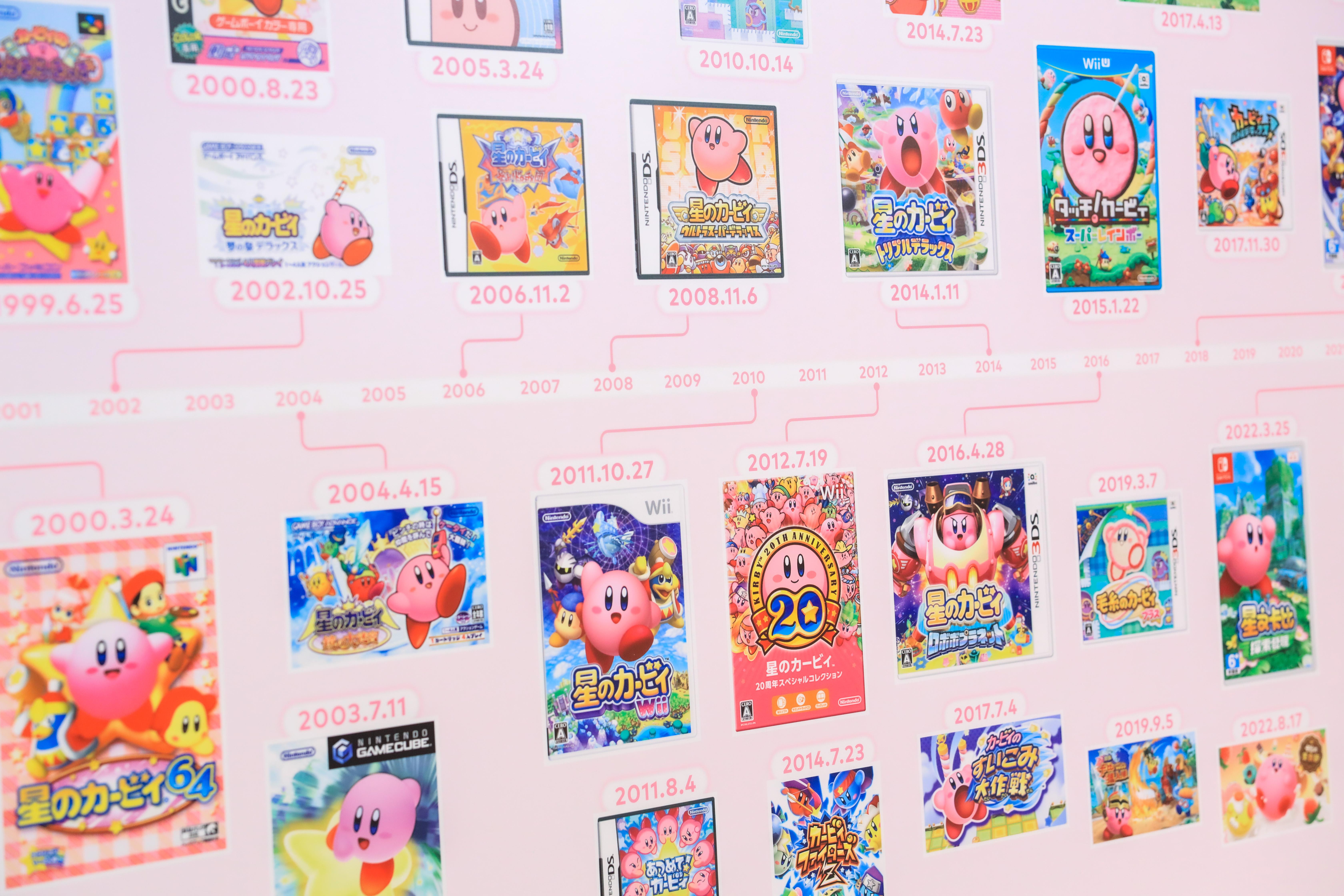 歷代「星之卡比」遊戲回顧牆