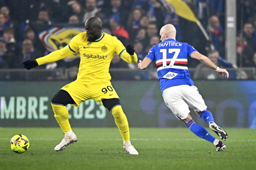 意甲|國際米蘭狂轟25腳無功而還 0:0賽和森多利亞 落後榜首拿玻里15分 (美聯社)