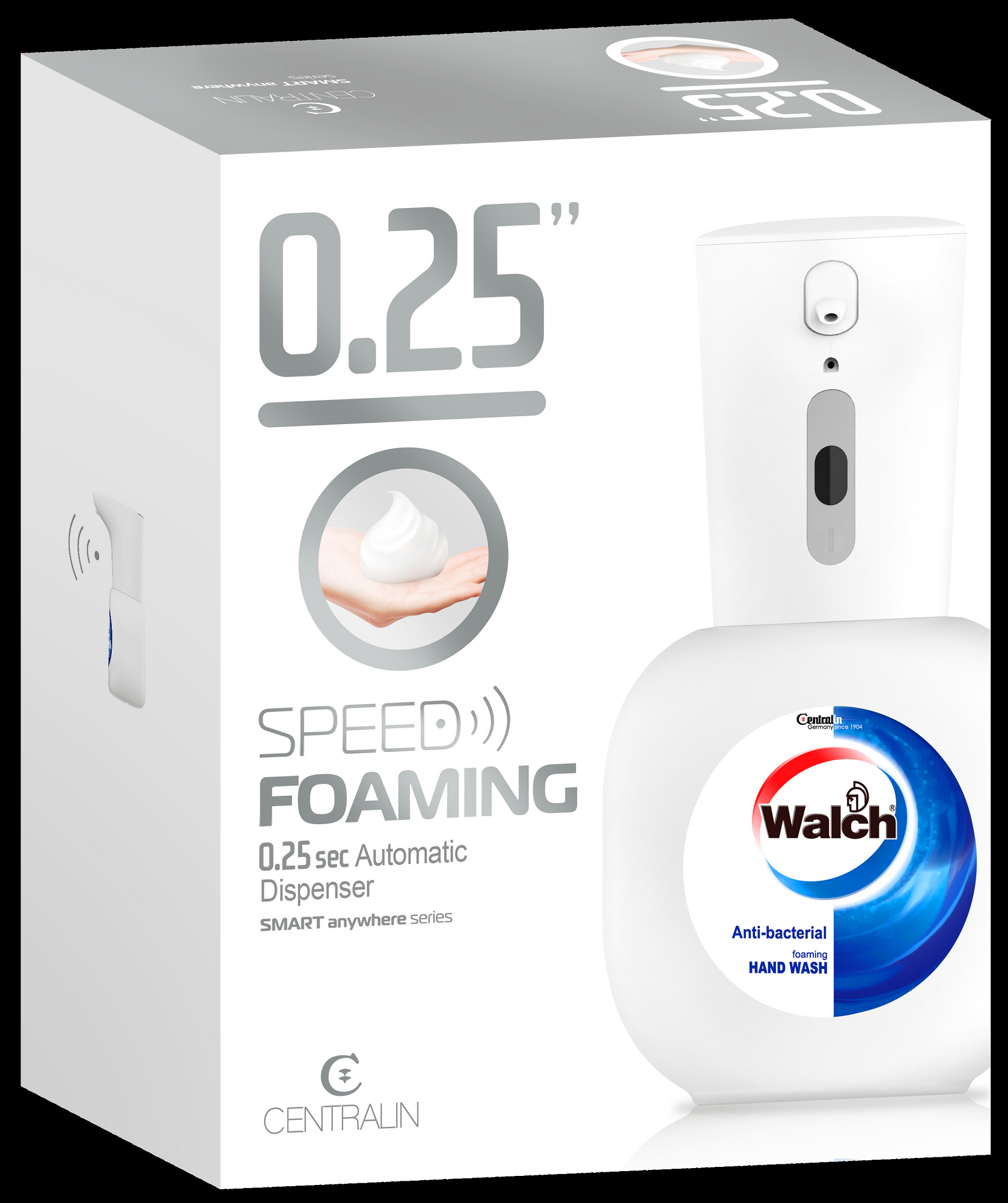 CENTRALIN自動泡沫洗手機+威露士泡沫殺菌潔手液專用補充裝蘆薈