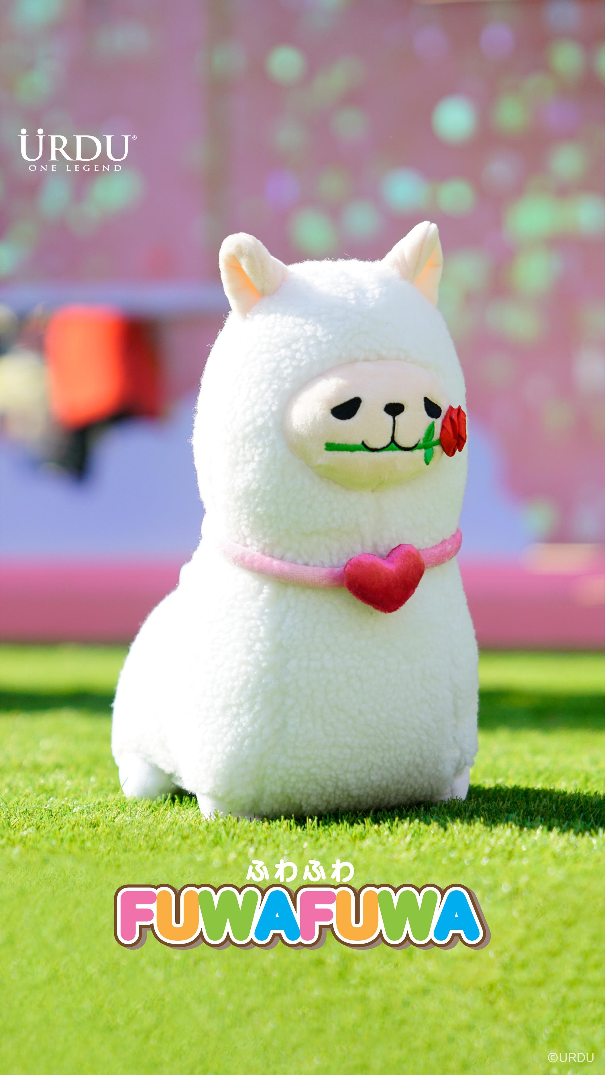 FUWA FUWA情人節限定公仔:可愛的FUWAFUW羊駝情聖上身,口叼著代表熱戀的紅玫瑰,迷倒眾生。4.5吋高 $69、30厘米高 $219
