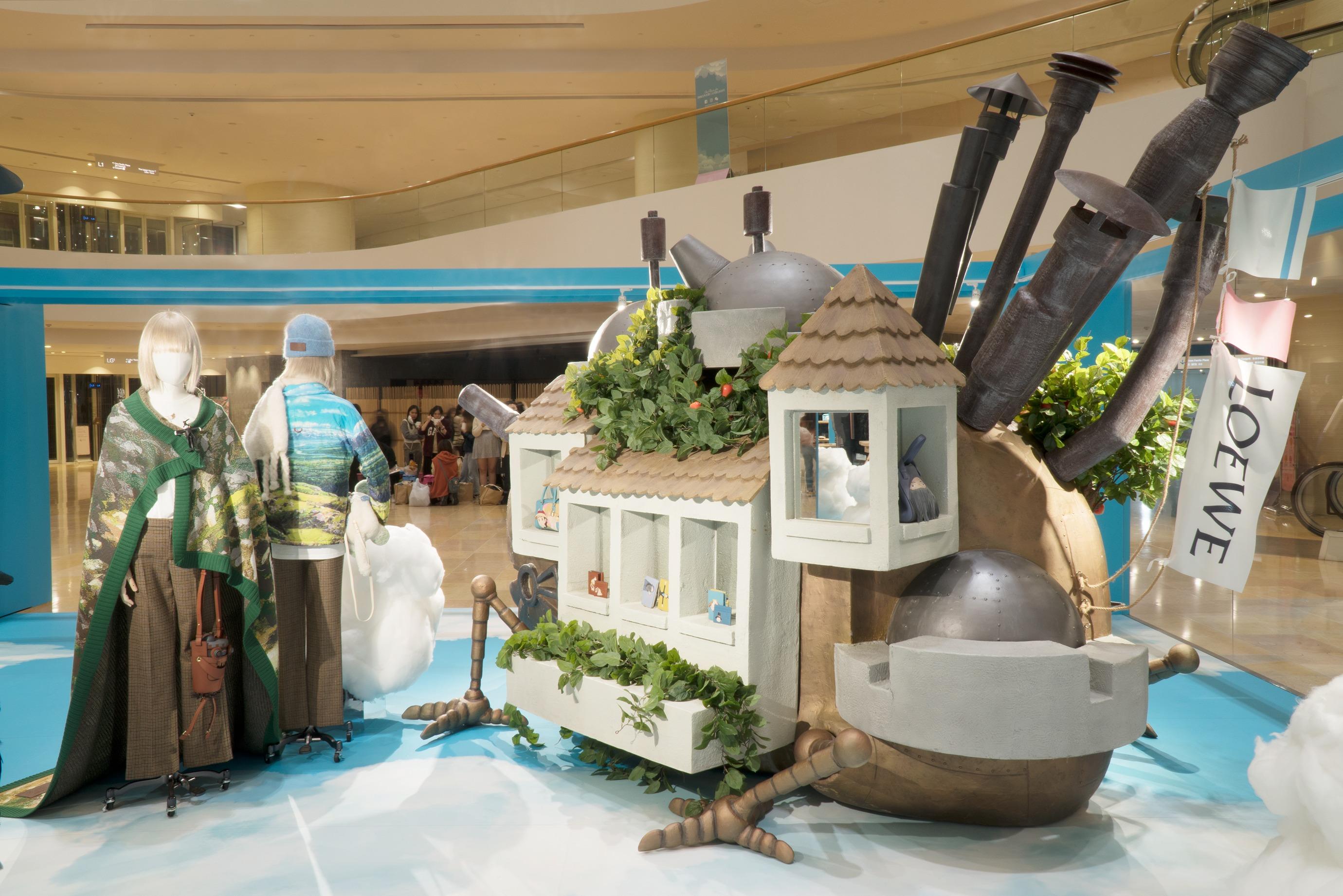 LOEWE x《哈爾移動城堡》期間限定店內有多個打卡位。