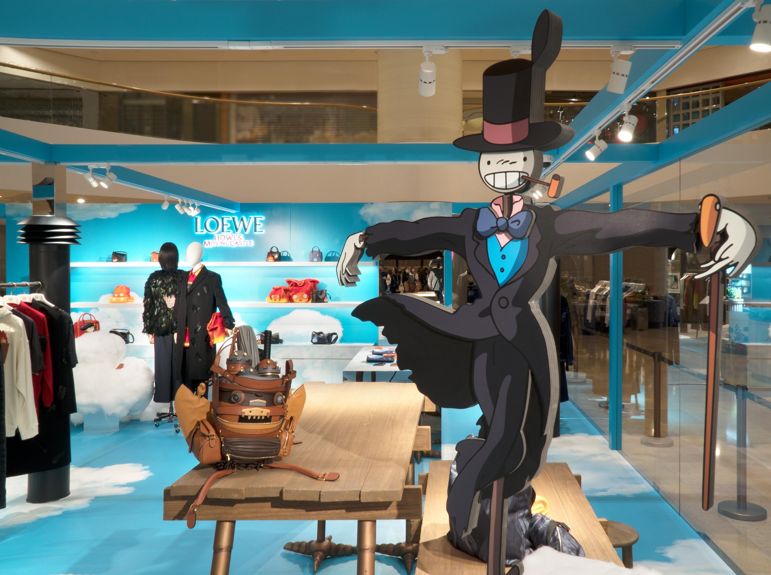 LOEWE x《哈爾移動城堡》期間限定店內有多個打卡位。