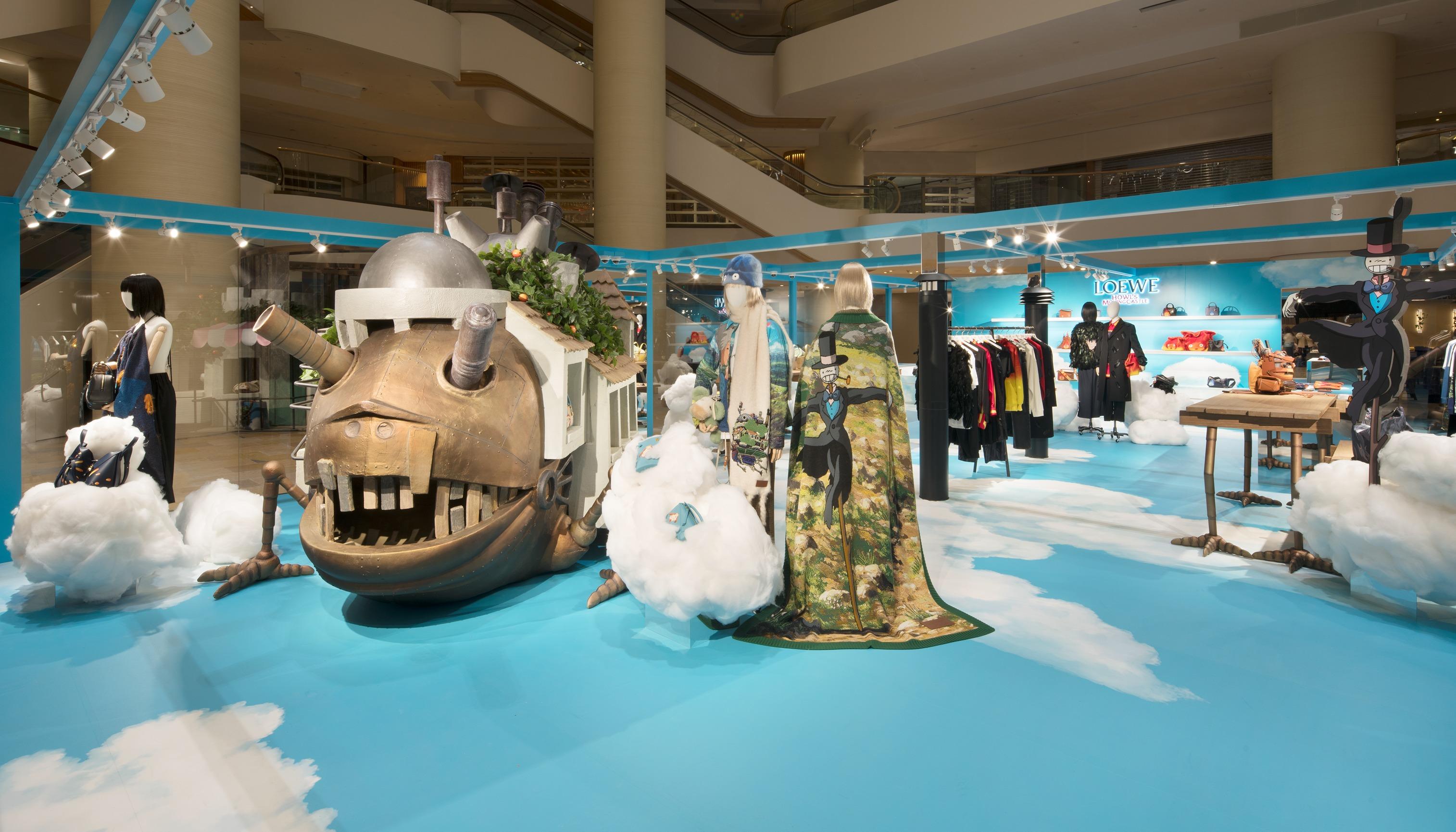 LOEWE x《哈爾移動城堡》期間限定店內有多個打卡位。