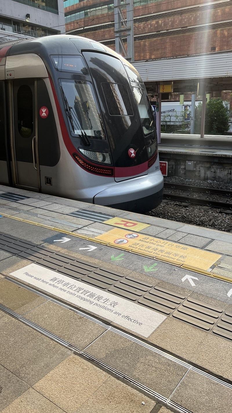 東鐵綫月台2月19日將採用新停車位置。(港鐵提供)