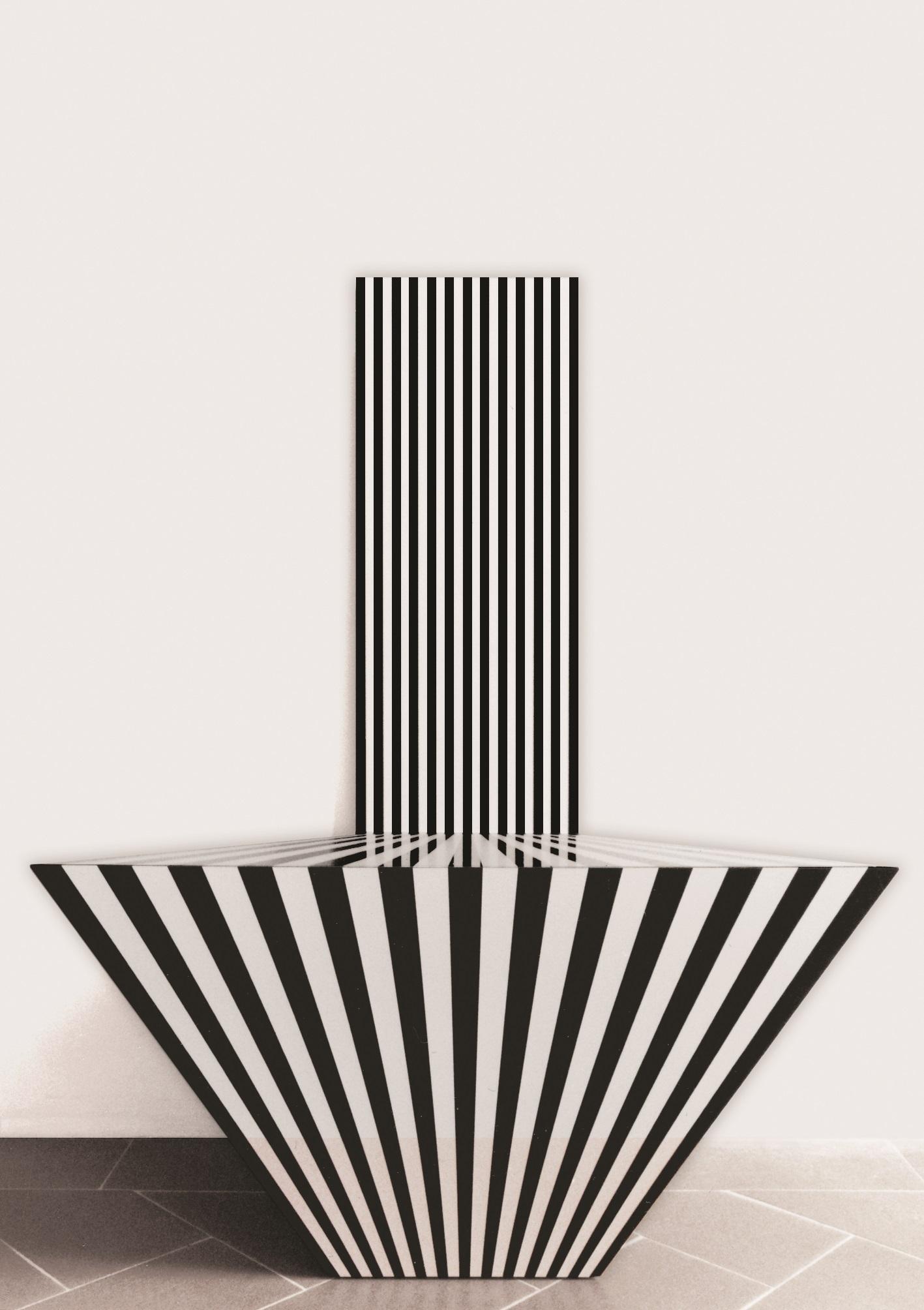 ANTEPRIMA IFC分店展出Marcello Morandini的黑白藝術雕塑及傢俱。