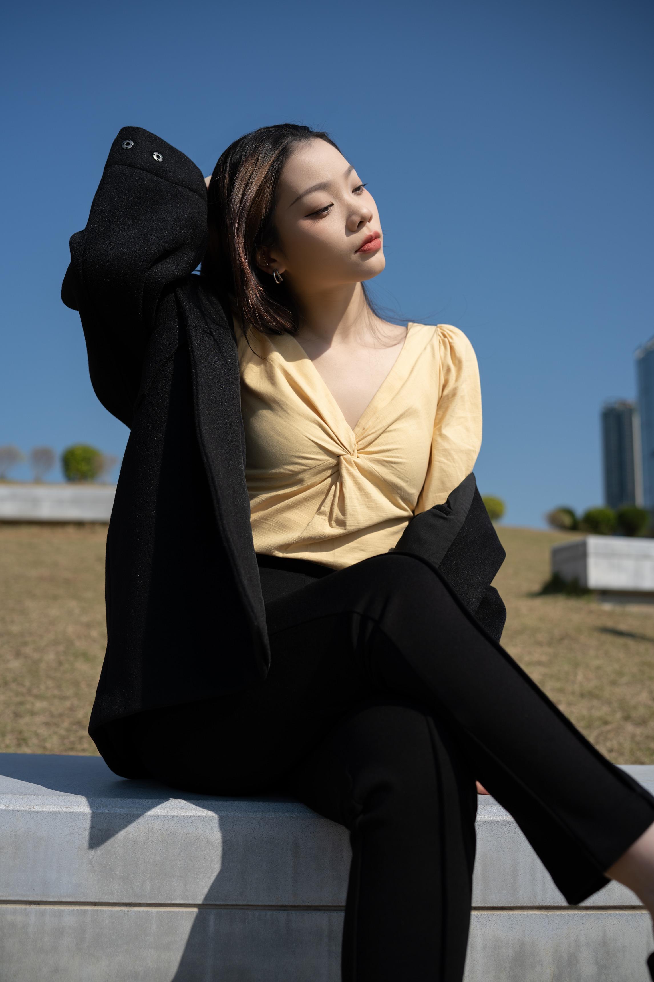 Soleia Knot Twist Front Top$269+Lena Pintuck Tailored Pants $329+Zoey Heavyweight Cocoon Coat $719