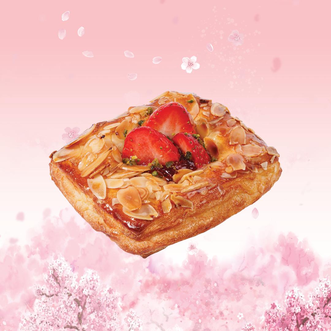 草莓杏仁麻糬丹麥酥