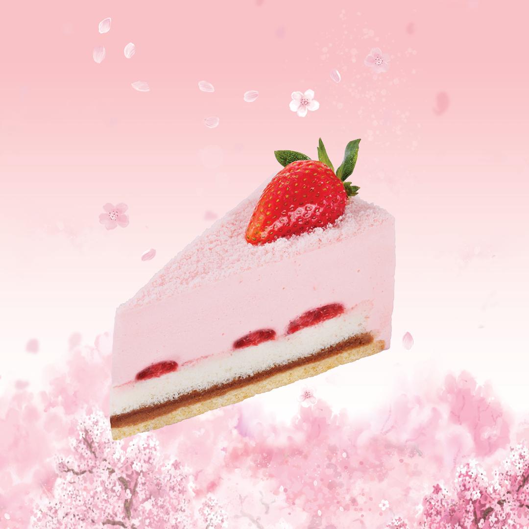 草莓乳酪脆脆蛋糕