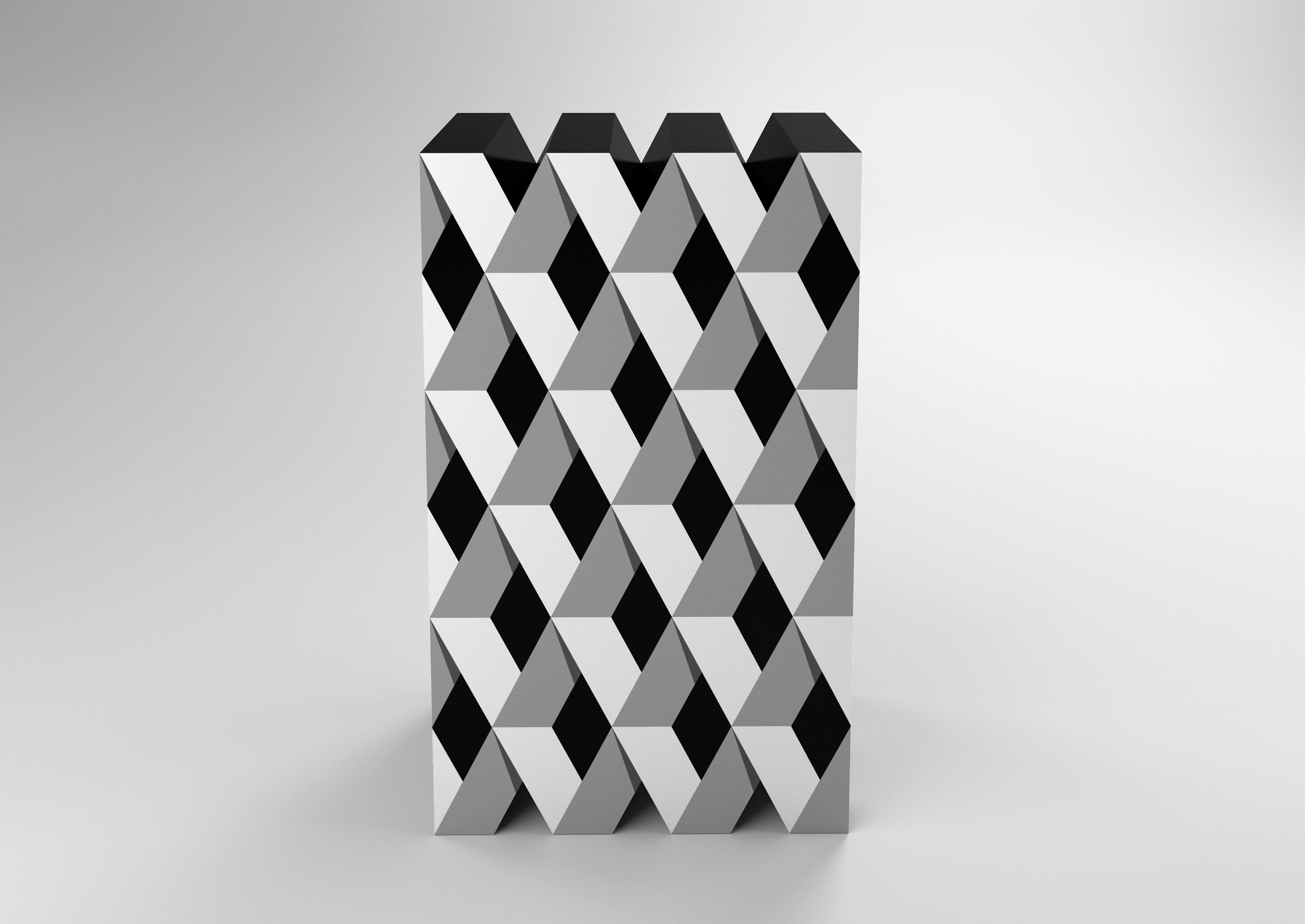 ANTEPRIMA IFC分店展出Marcello Morandini的黑白藝術雕塑及傢俱。