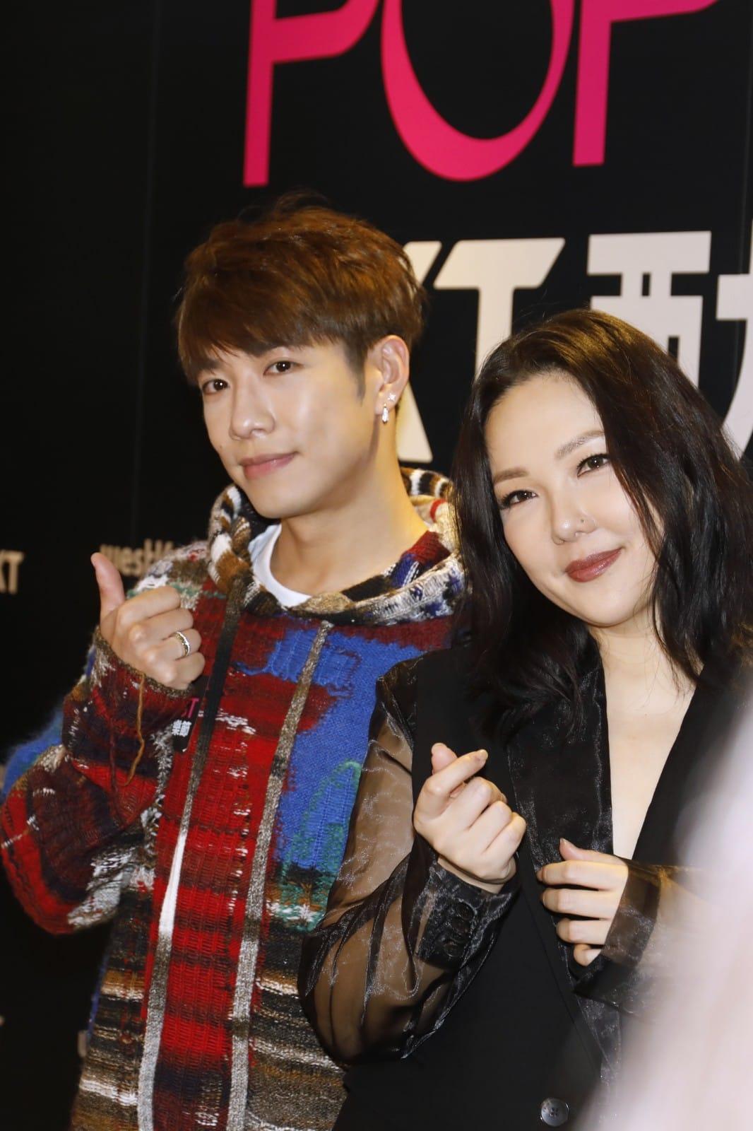 衛蘭偕洪嘉豪出席西九舉行的記者會。(林俊源攝)