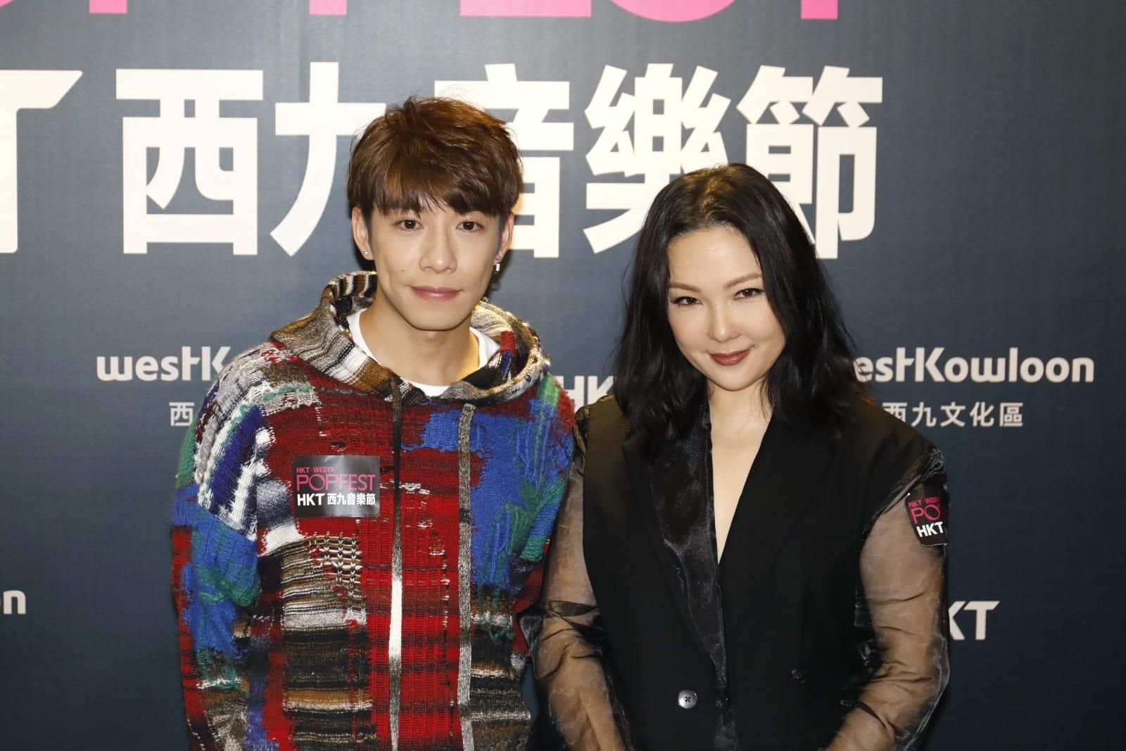 衛蘭偕洪嘉豪出席西九舉行的記者會。(林俊源攝)