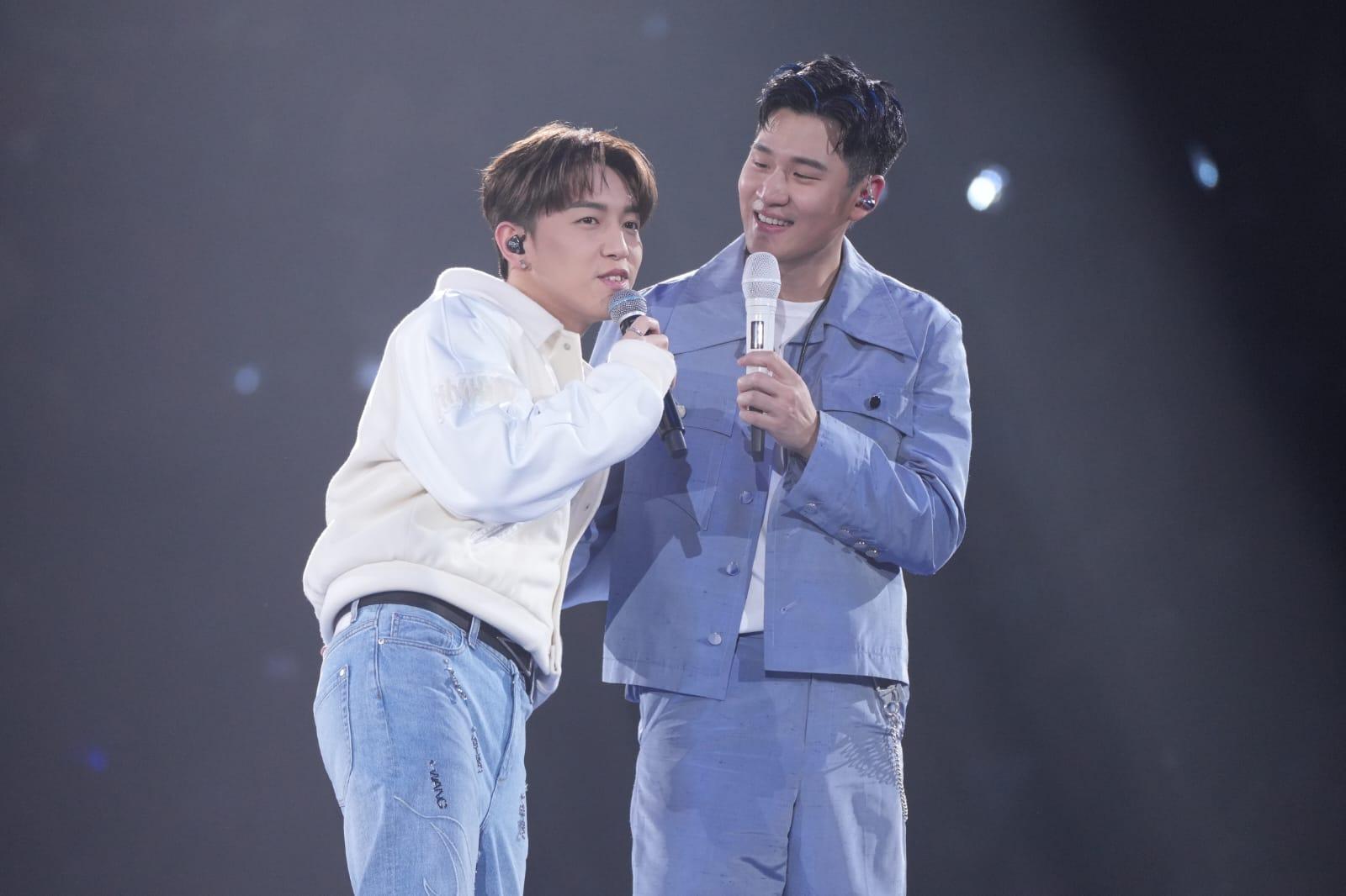 周興哲演唱會尾場請來MC天賦擔任嘉賓。(陳奕釗攝)