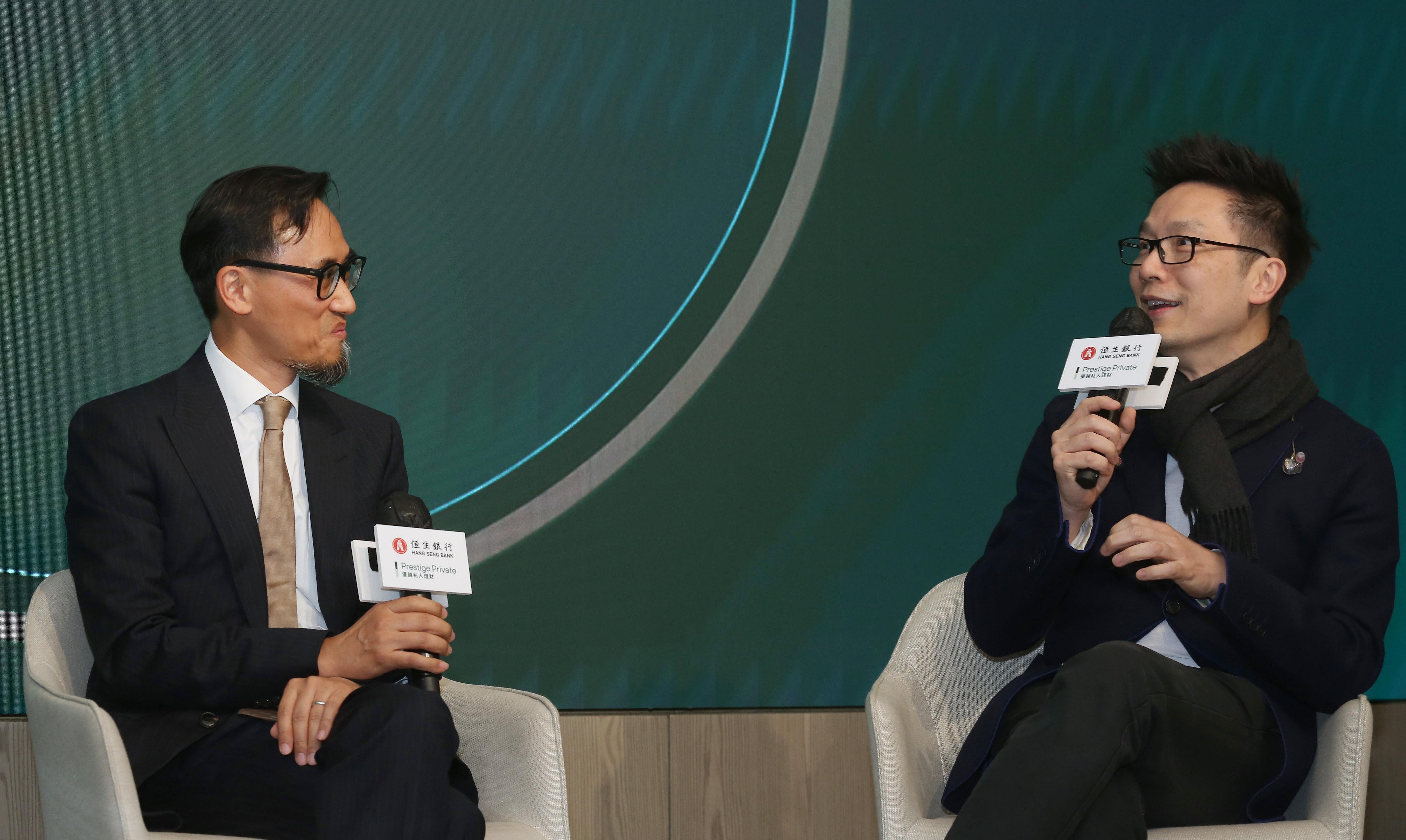 分享後,趙先生與著名歌手譚芷昀(Celine)合作表演。(恒生)