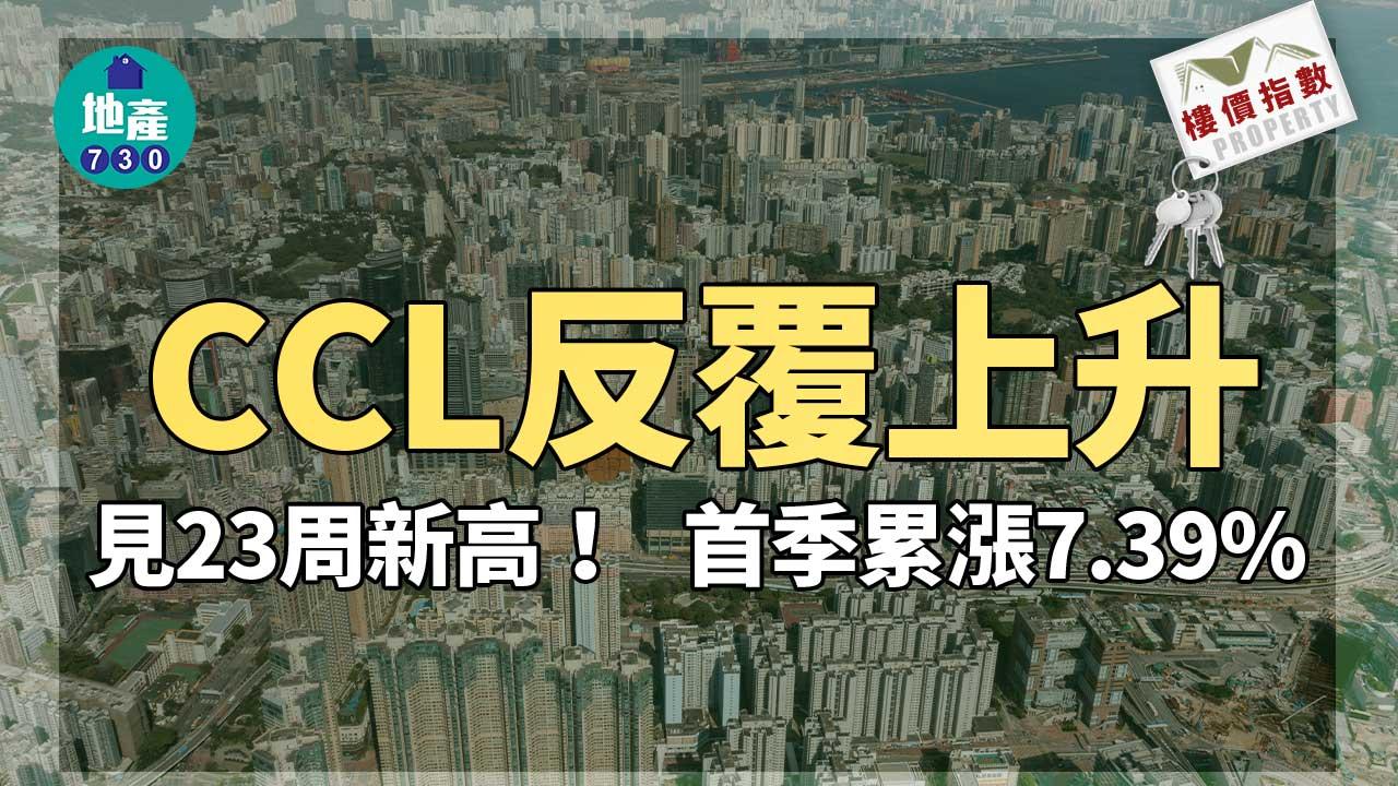 樓價指數|CCL反覆上升見23周新高 首季累漲7.39%