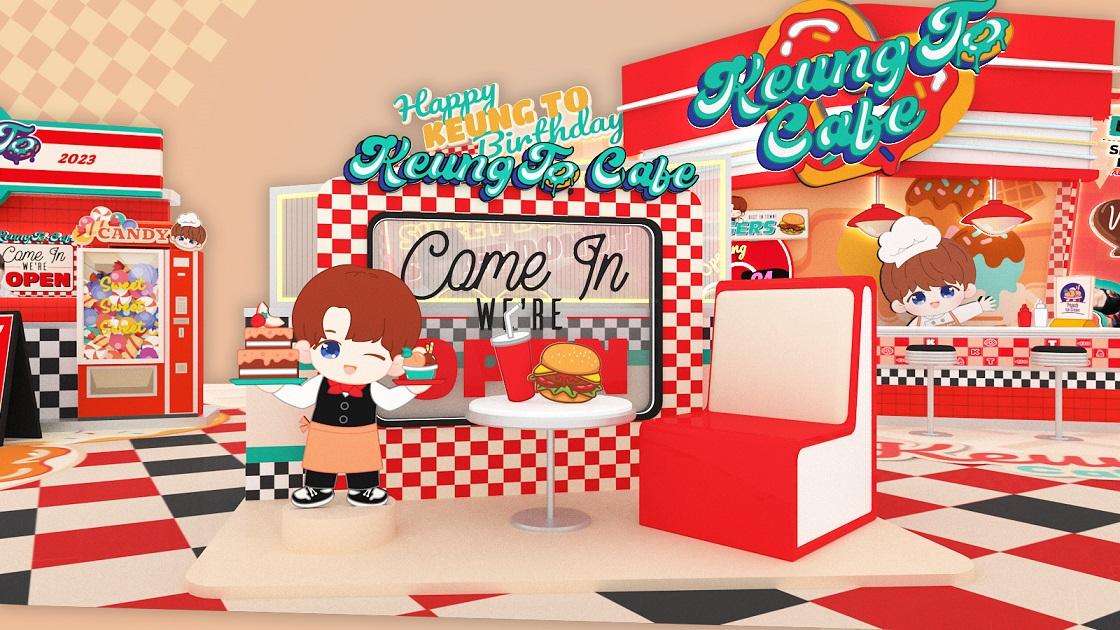 3. 地上最Cute店員小姜姜:安坐Café卡座品嚐姜admin至愛的漢堡,立體小姜姜更為你送上甜品。