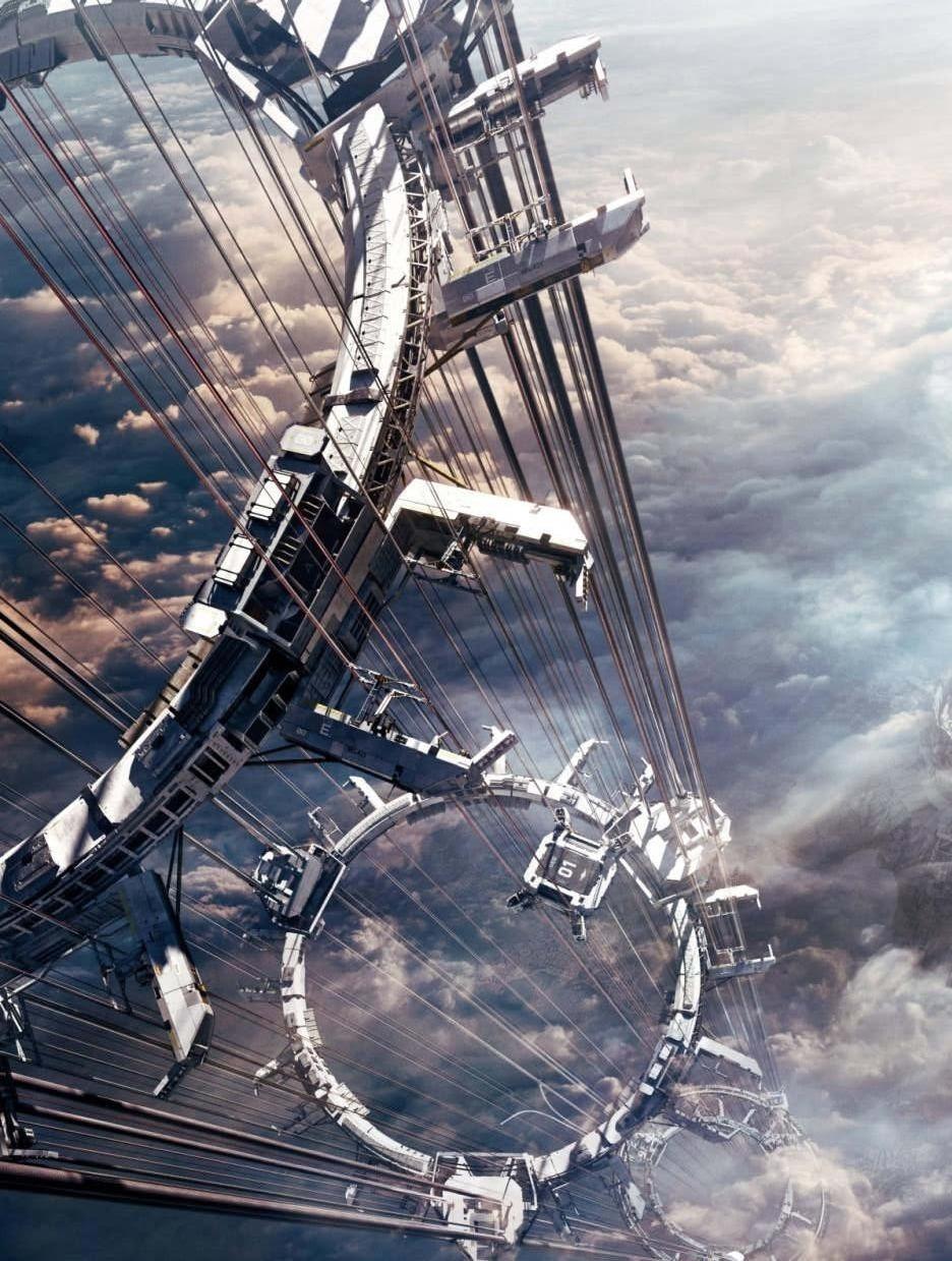 《流浪地球2》中很多設備都成了觀眾討論對象,太空電梯更是焦點。(網上圖片)