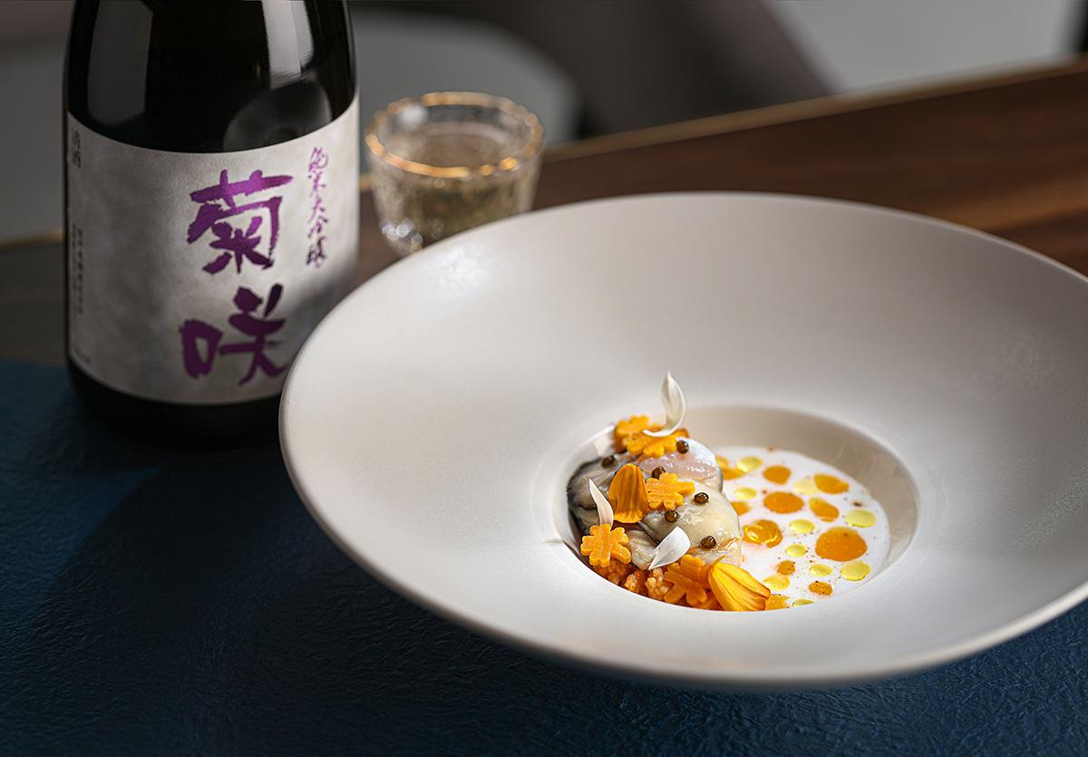 燒蠔配黑炭鮮奶及日本南瓜