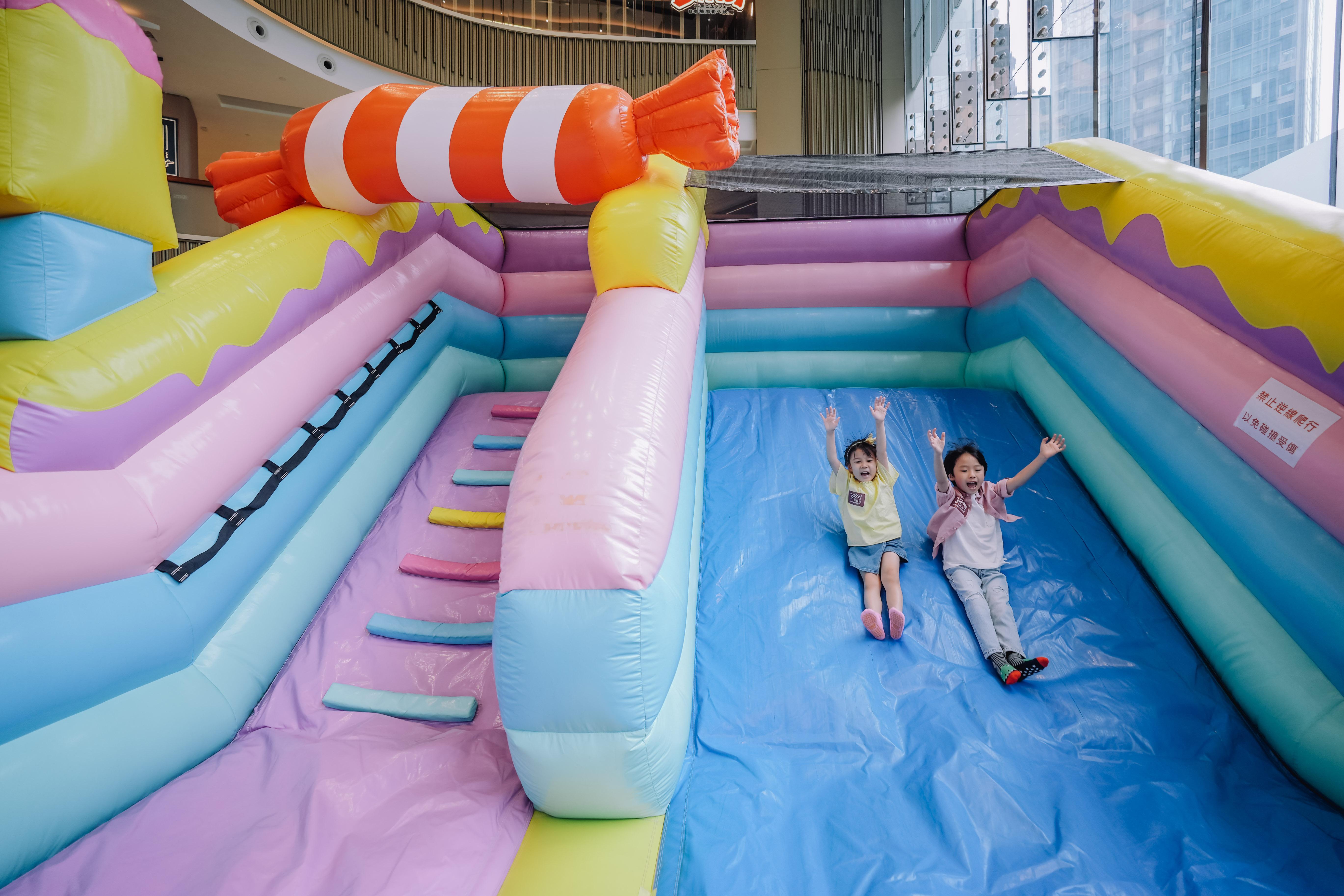 糖果滑梯彈床
