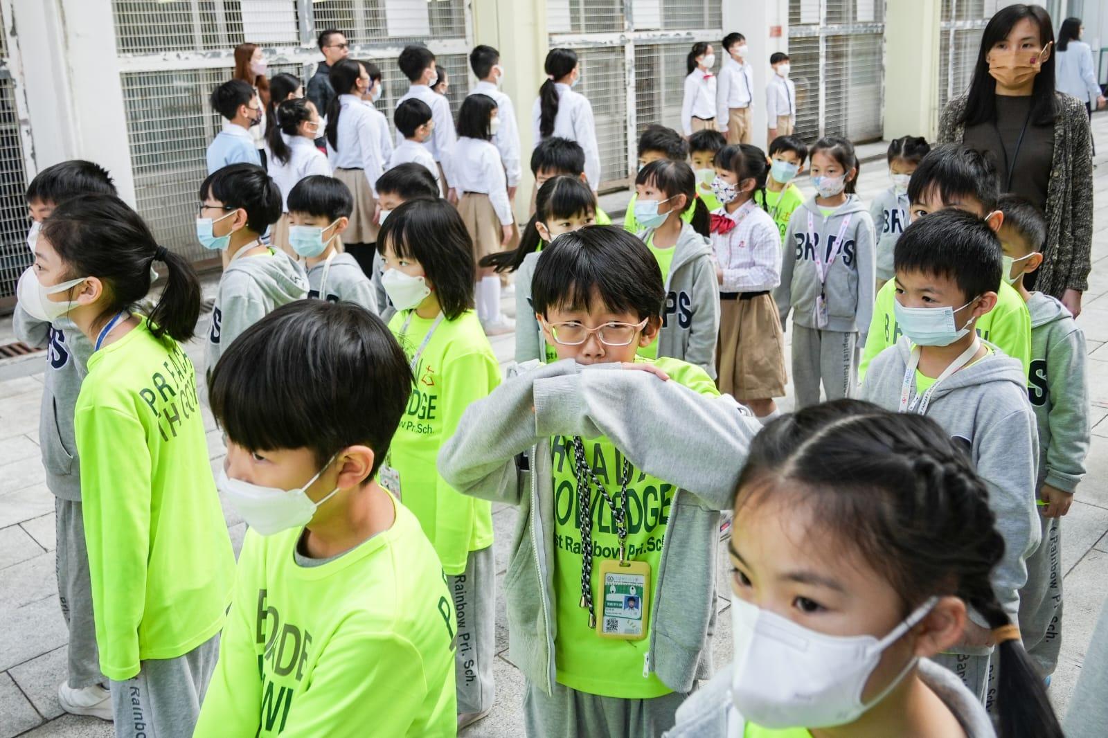 黃大仙竹園南村浸信會天虹小學情況。(李睿哲攝)