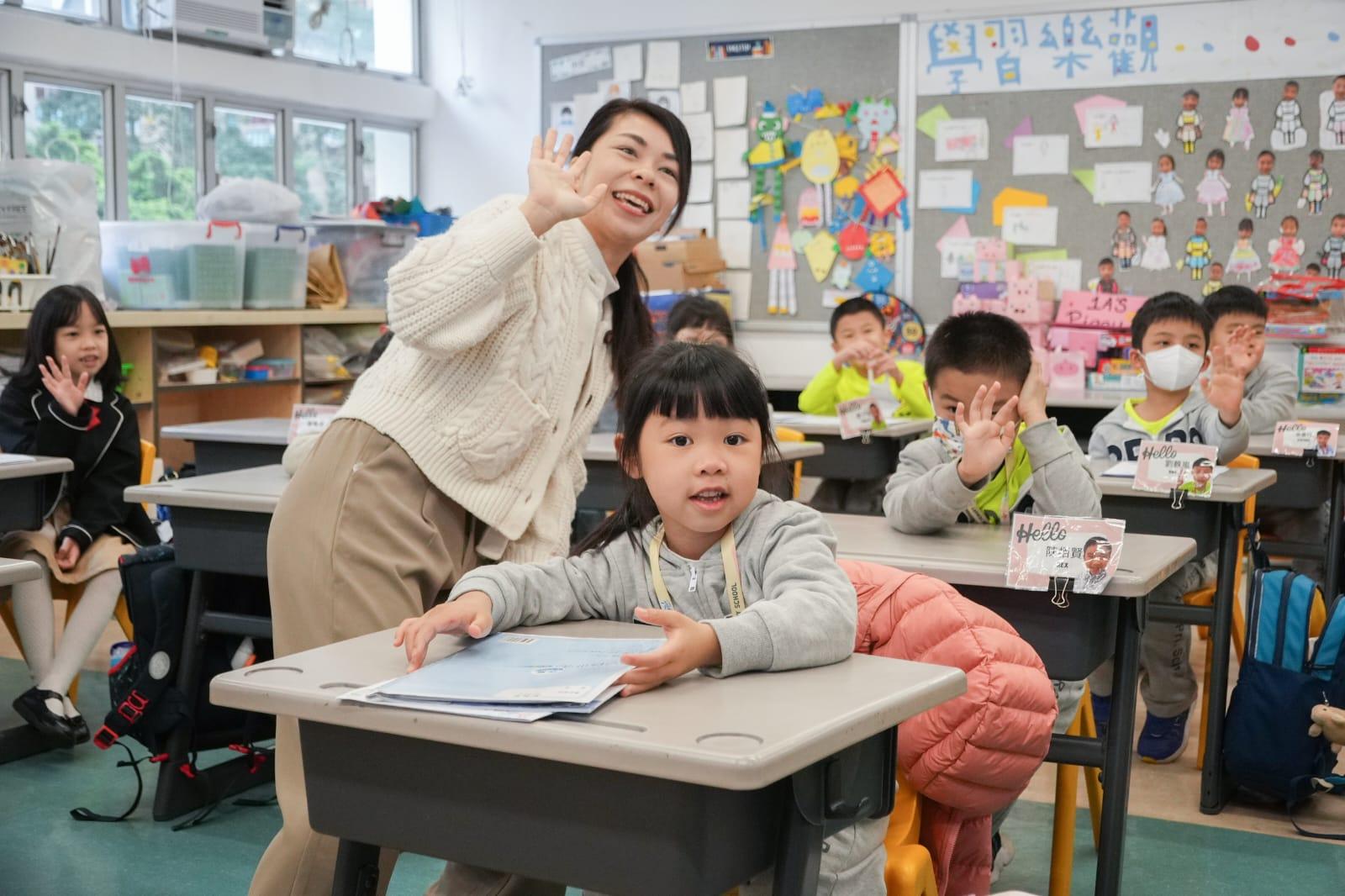 黃大仙竹園南村浸信會天虹小學情況。(李睿哲攝)
