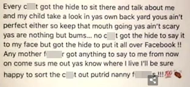 嬰兒的16歲母親Annie Donovan網上回應。(網上圖片)