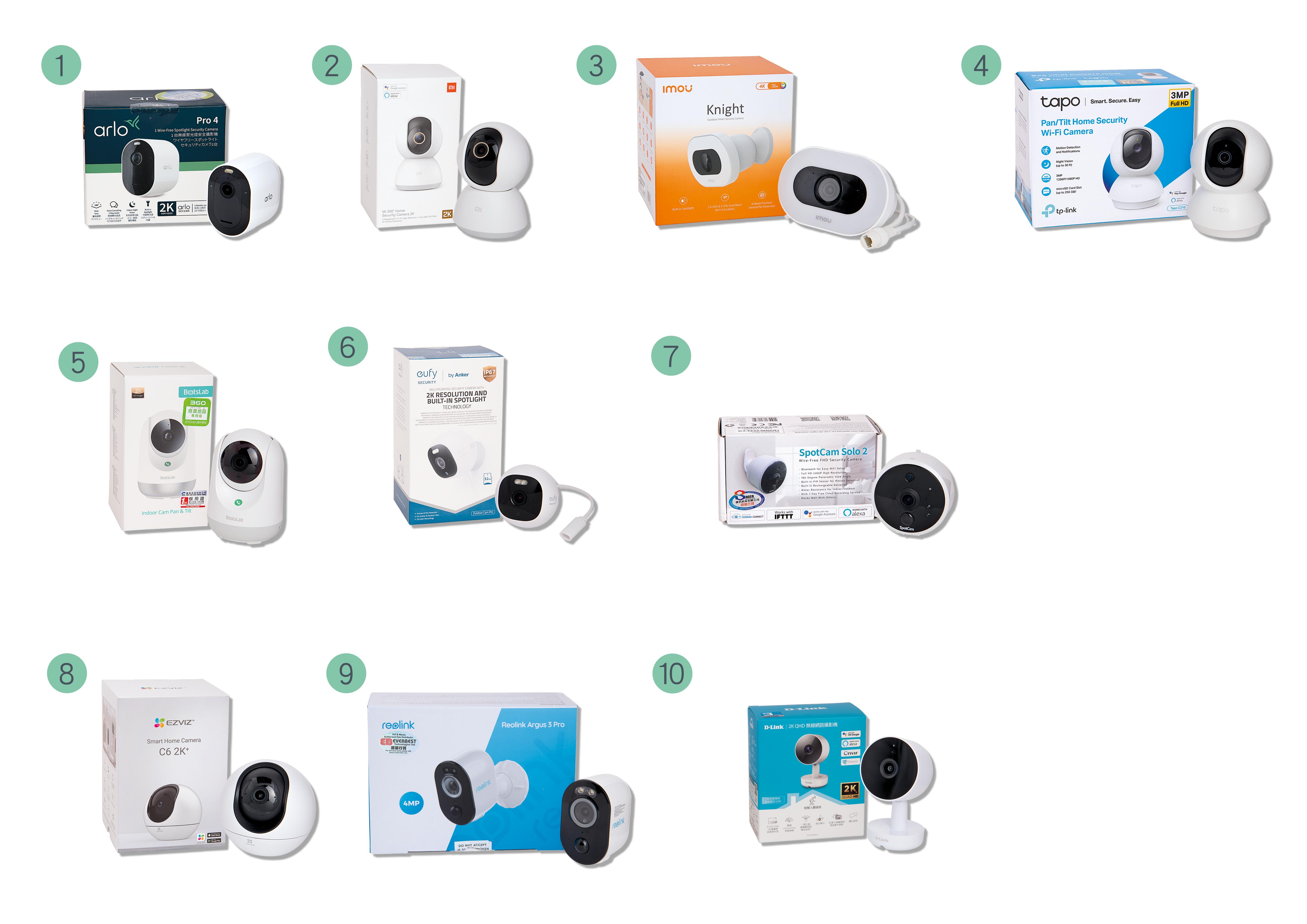 消委會今次測試的10款鏡頭。(消委會)