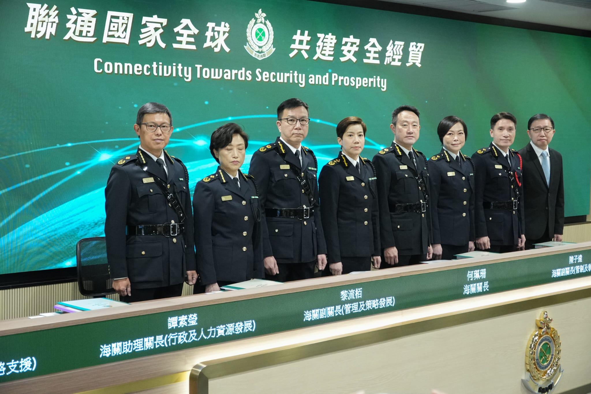 海關今日舉行記者會,總結去年工作。(李睿哲攝)