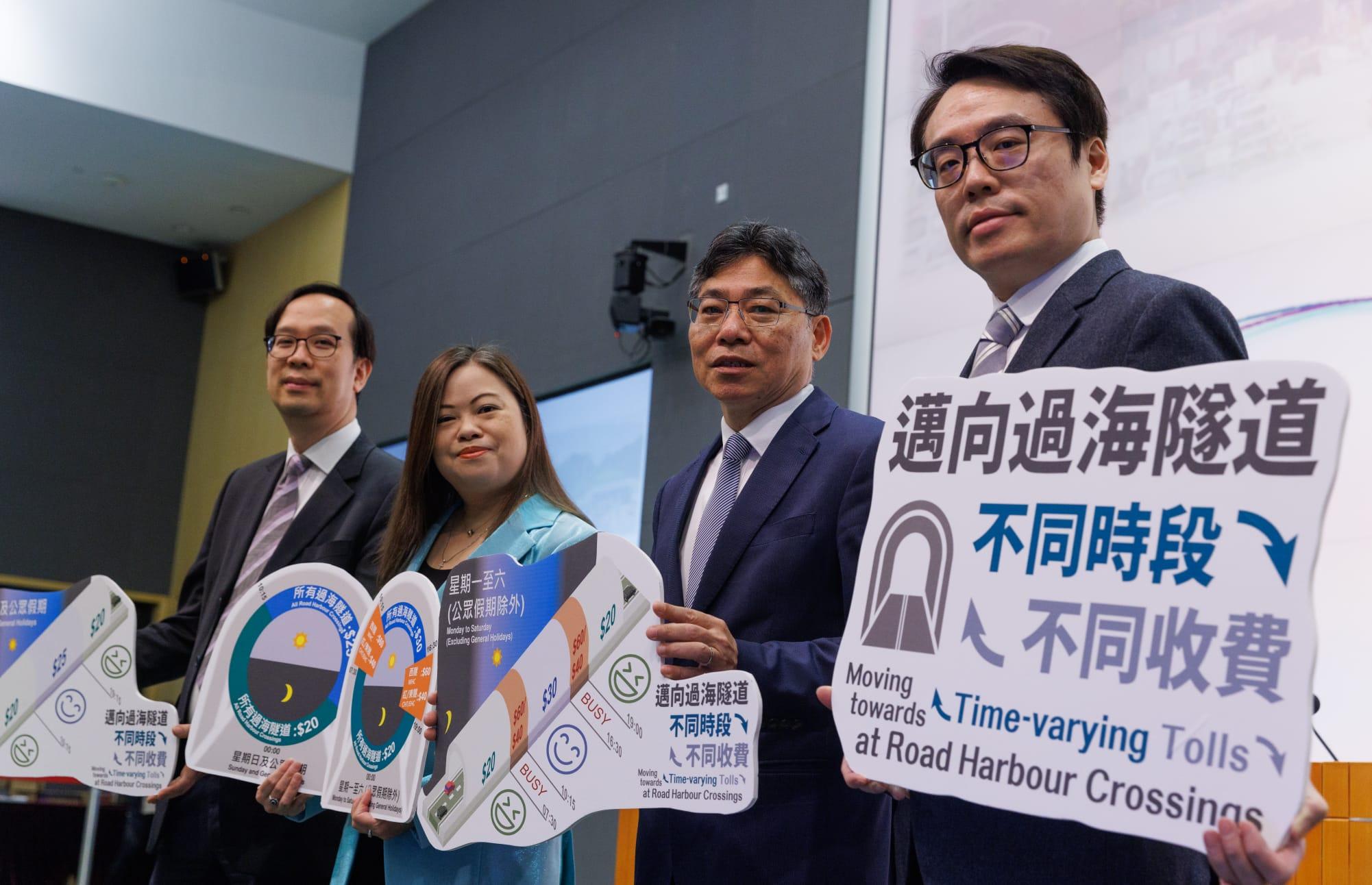 政府今日公布三隧分流收費方案。(蘇文傑攝)