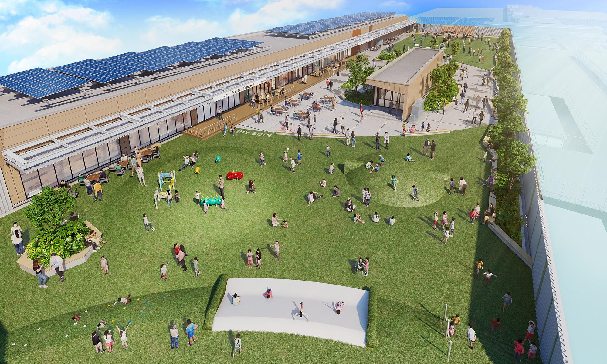 4樓天台的「空之廣場」設有兒童玩樂設備