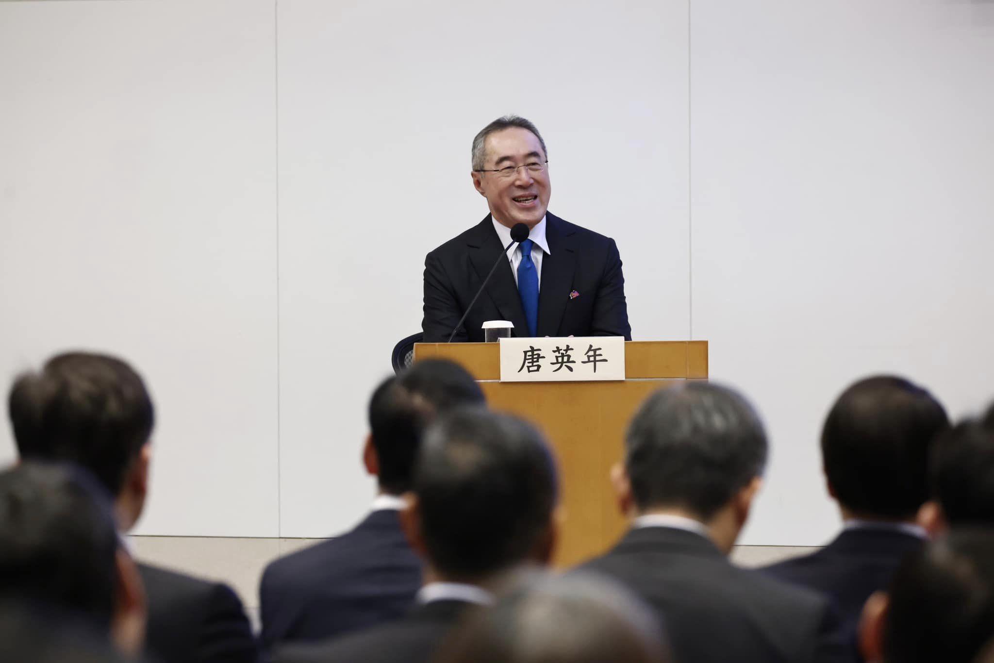 李家超主持全國兩會精神分享會。(FB李家超)