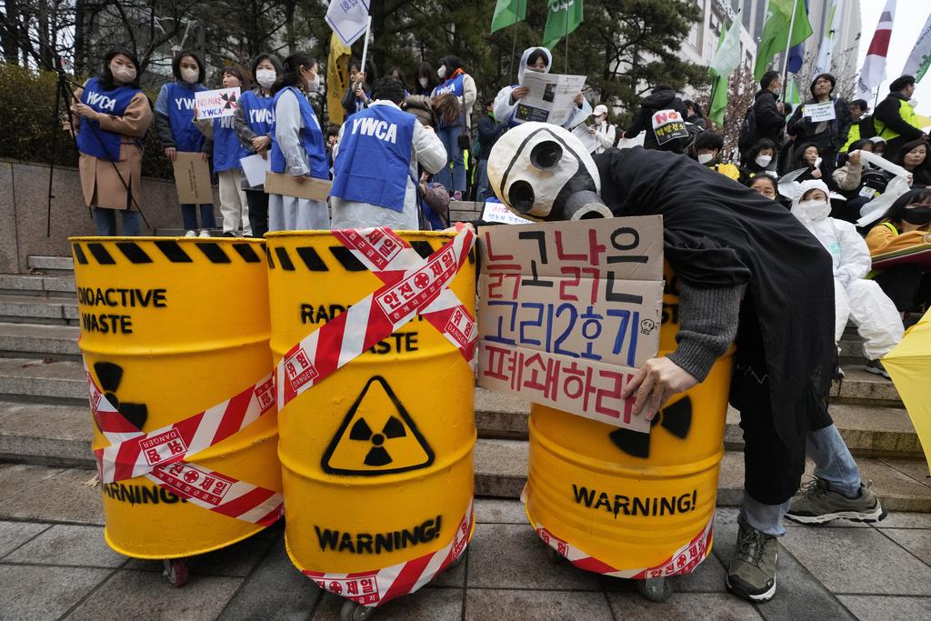 南韓人對於日本排出核廢水感到憂慮。(美聯社)