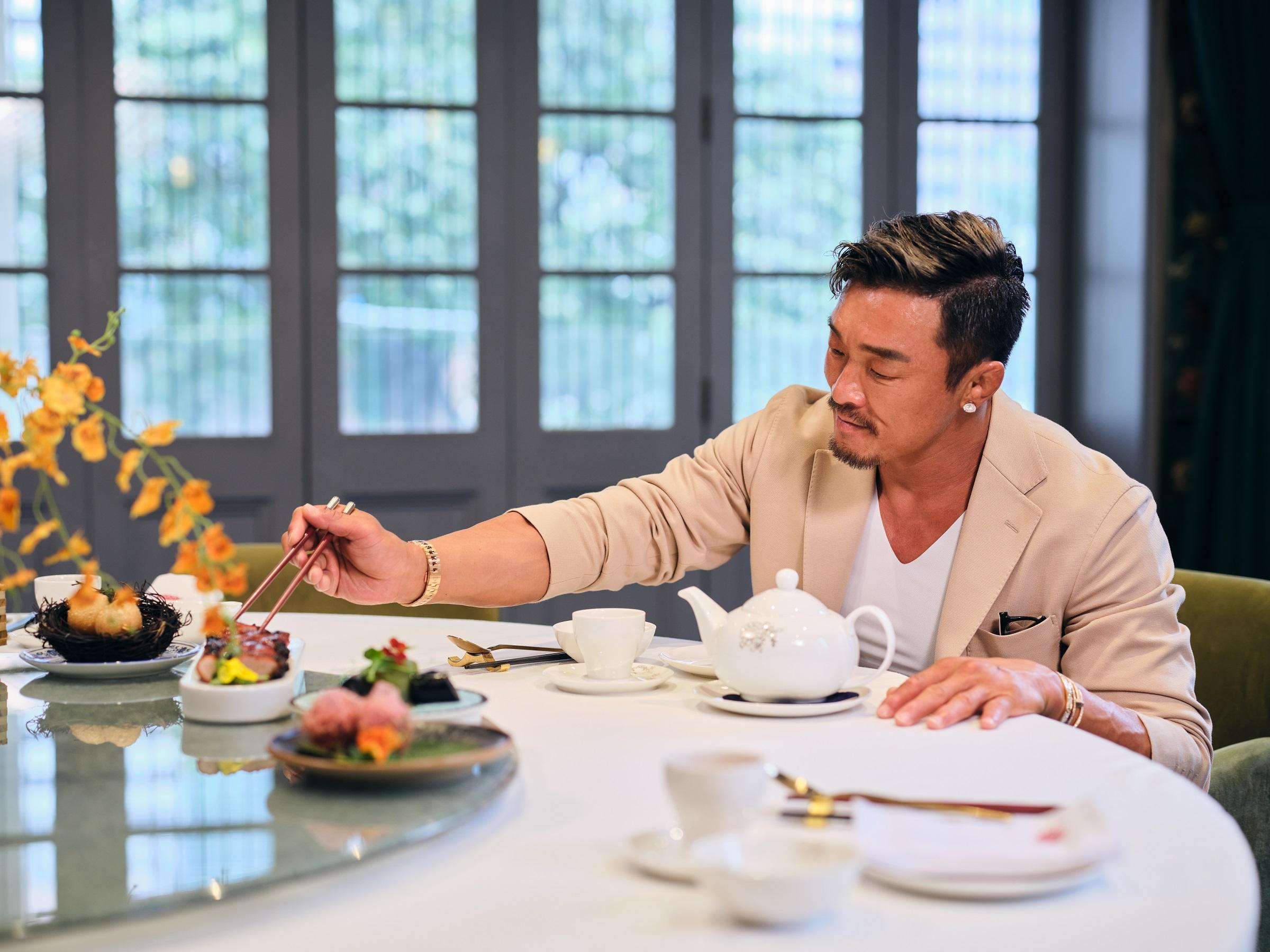 秋成勳來港嘆點心,最鍾意食叉燒。