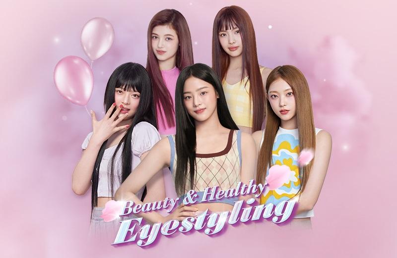 NewJeans擔任隱形眼鏡品牌OLENS新品代言人,首輯宣傳照中5人分別戴上OLENS的新款隱形眼鏡。