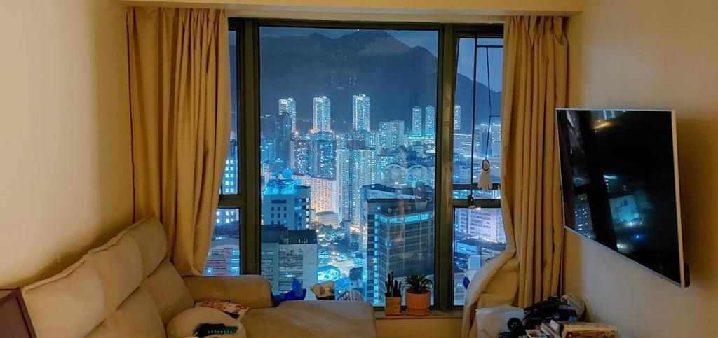 客廳景觀以開揚市景和山景為主。(代理提供)