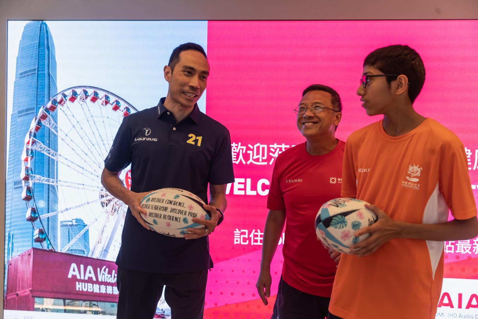 勞倫斯公益體育基金會大使李致和與學生宣揚運動正面價值。