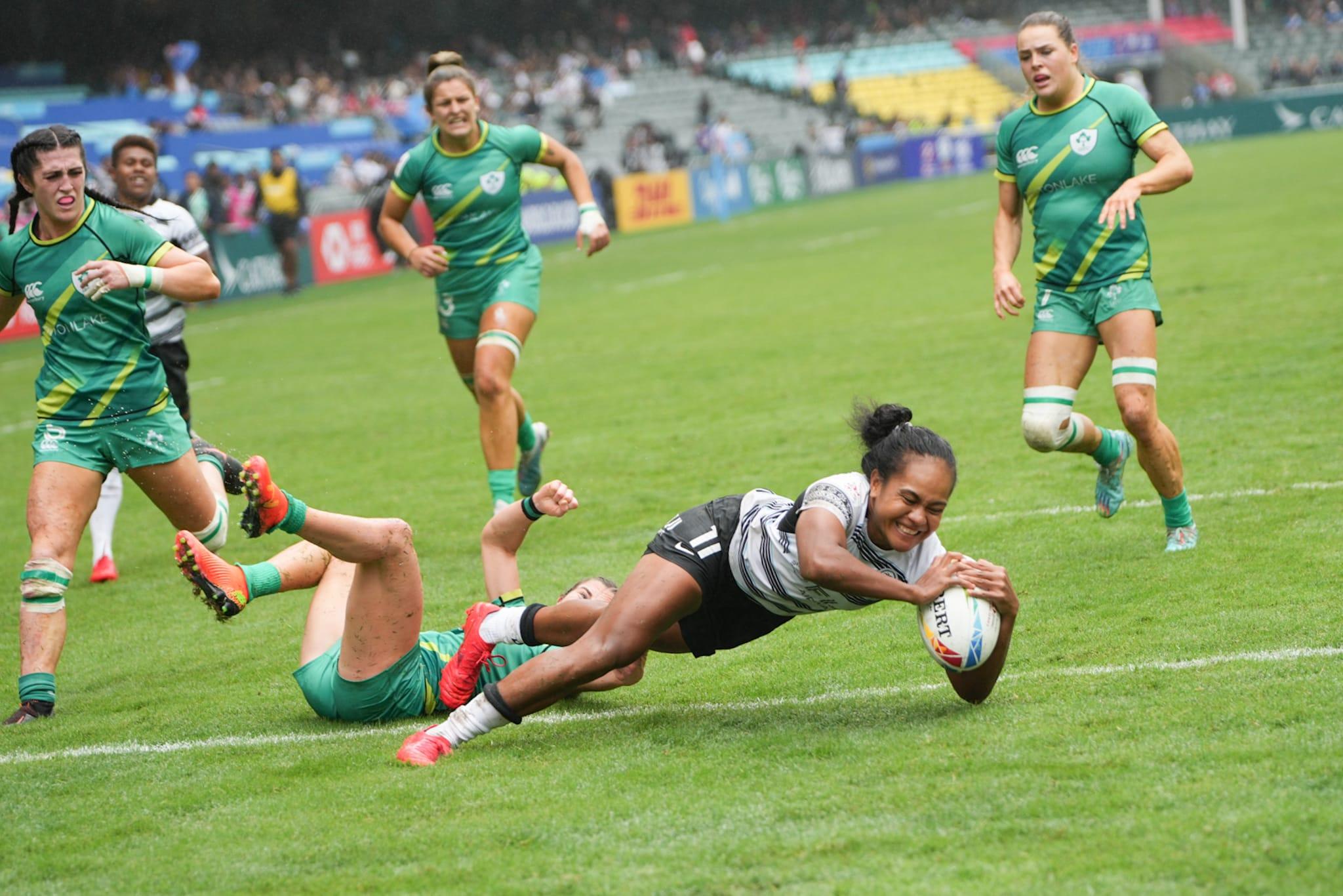 女子組賽事,斐濟以17:7擊敗愛爾蘭(李睿哲攝)