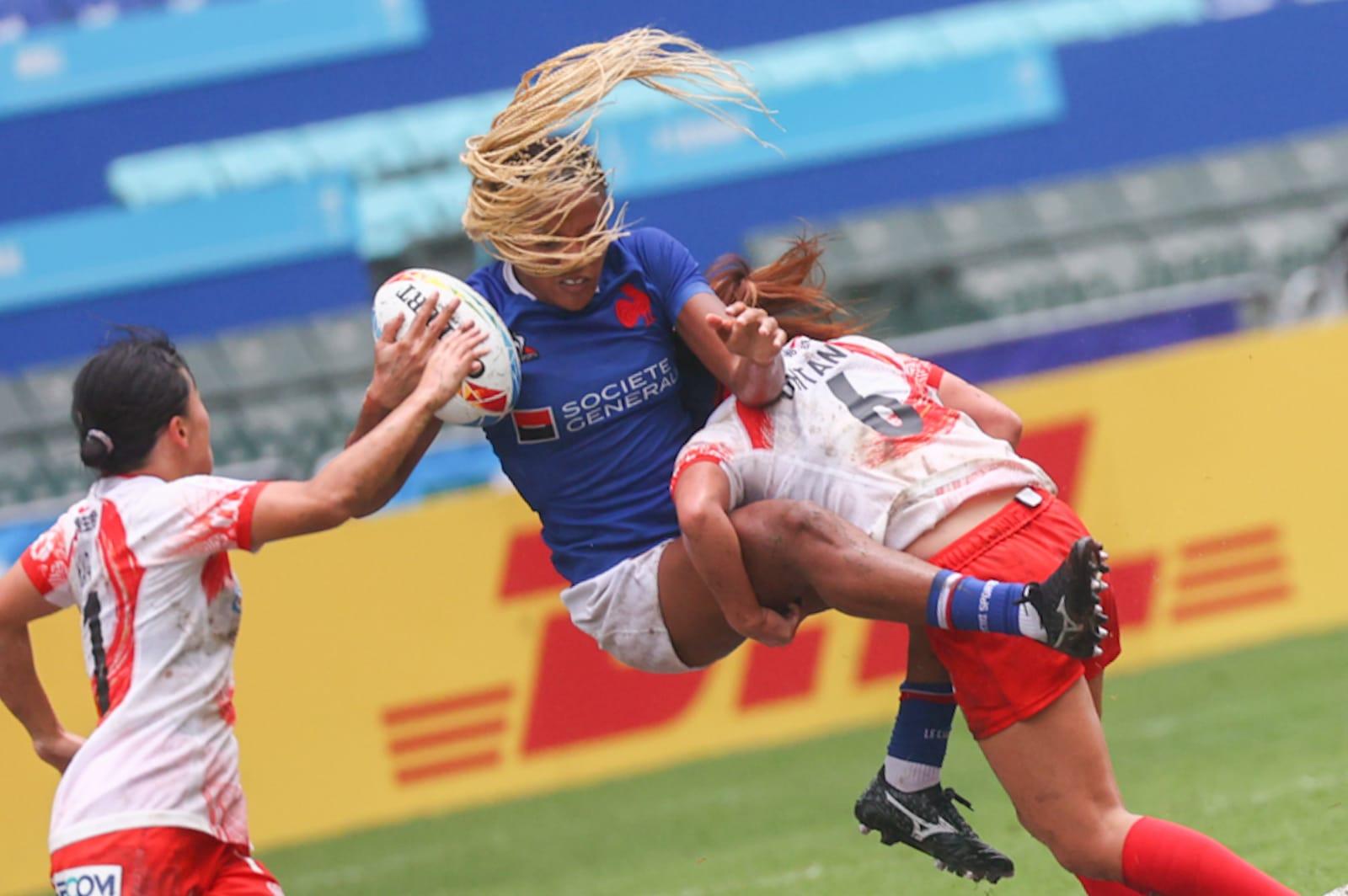 法國女隊38:7贏日本。(李睿哲攝)